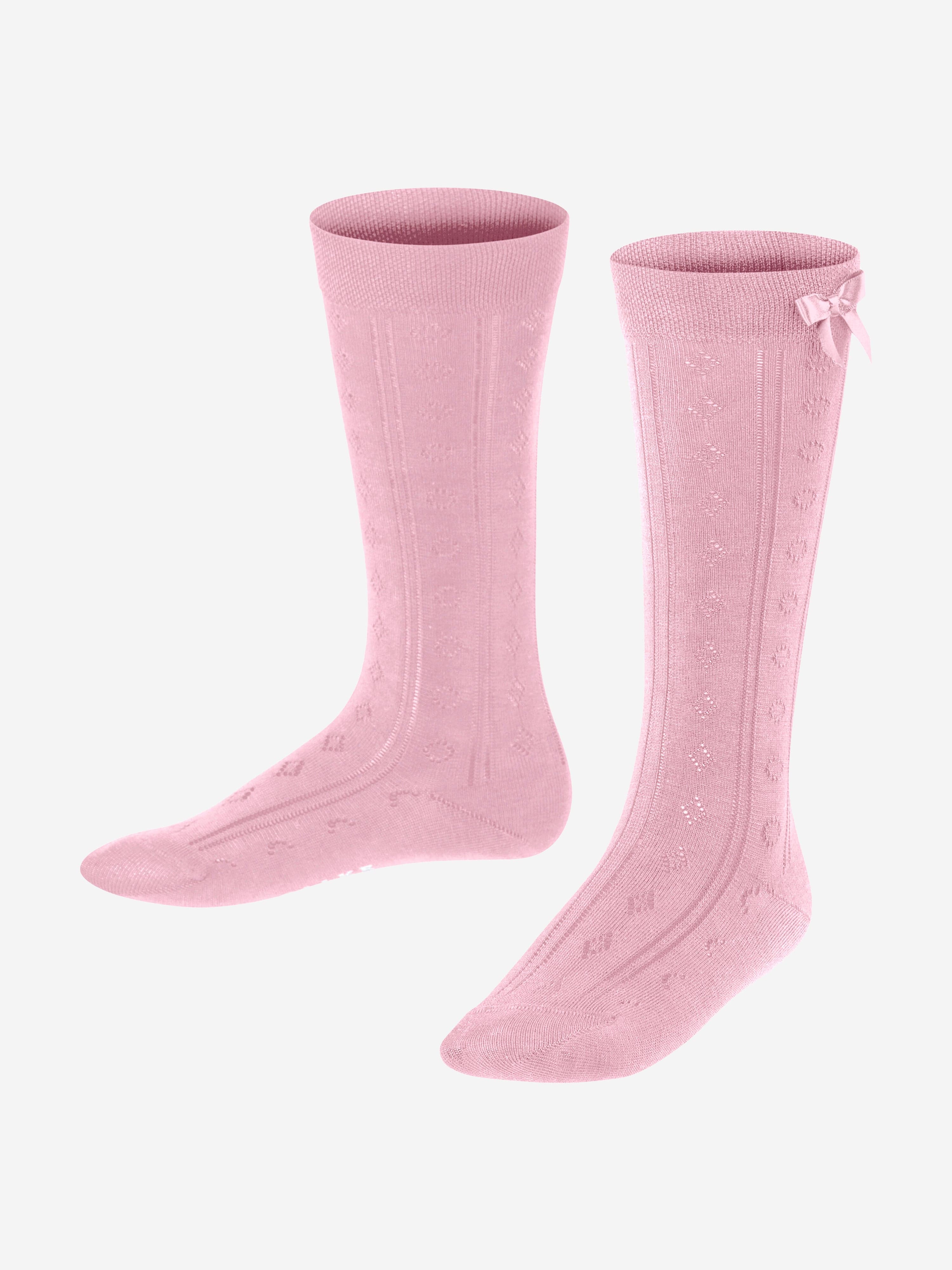 Falke Girls Ajour Knee-High Socks in Pink