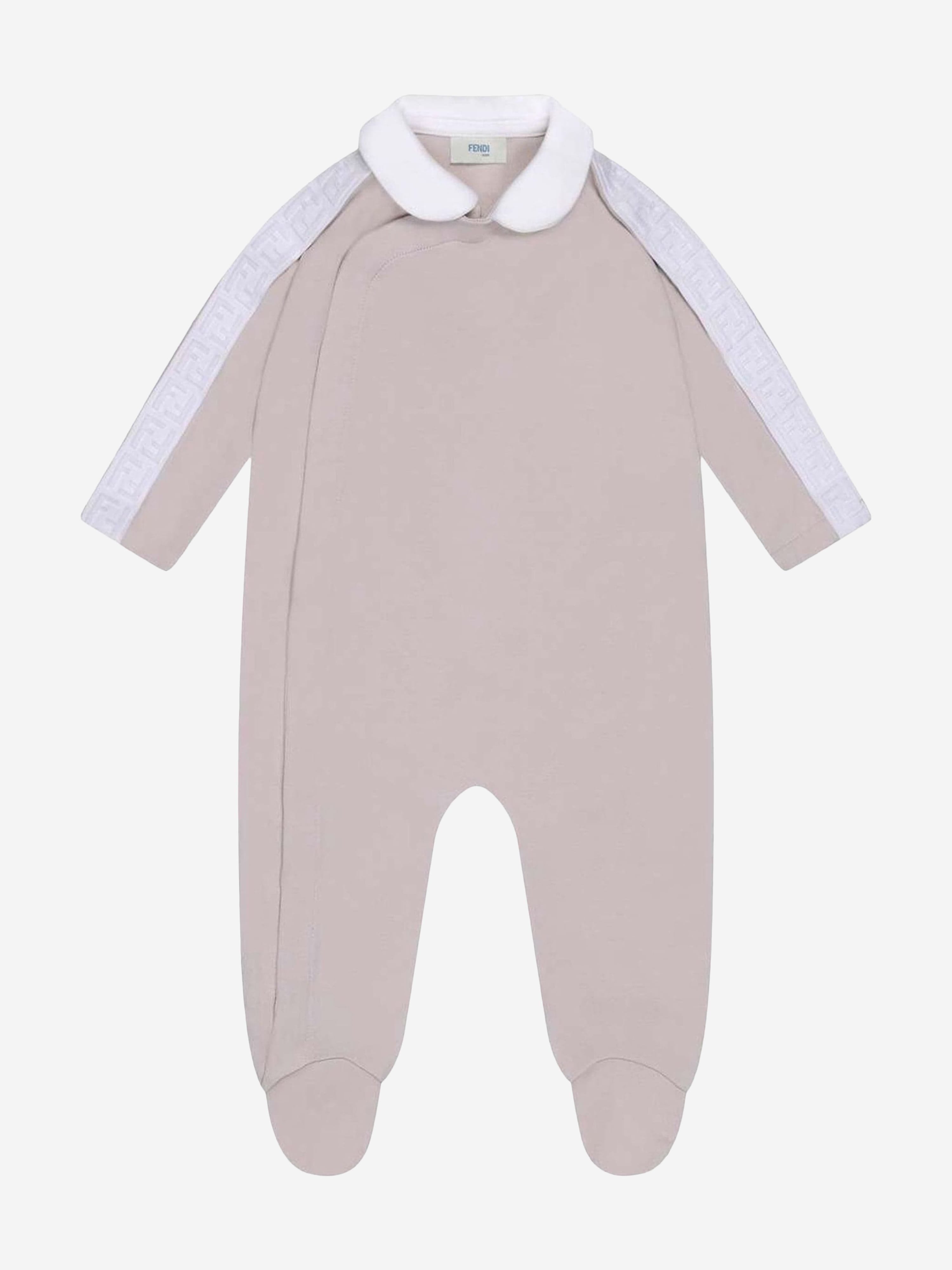 Fendi Baby Logo Babygrow Gift Set in Beige