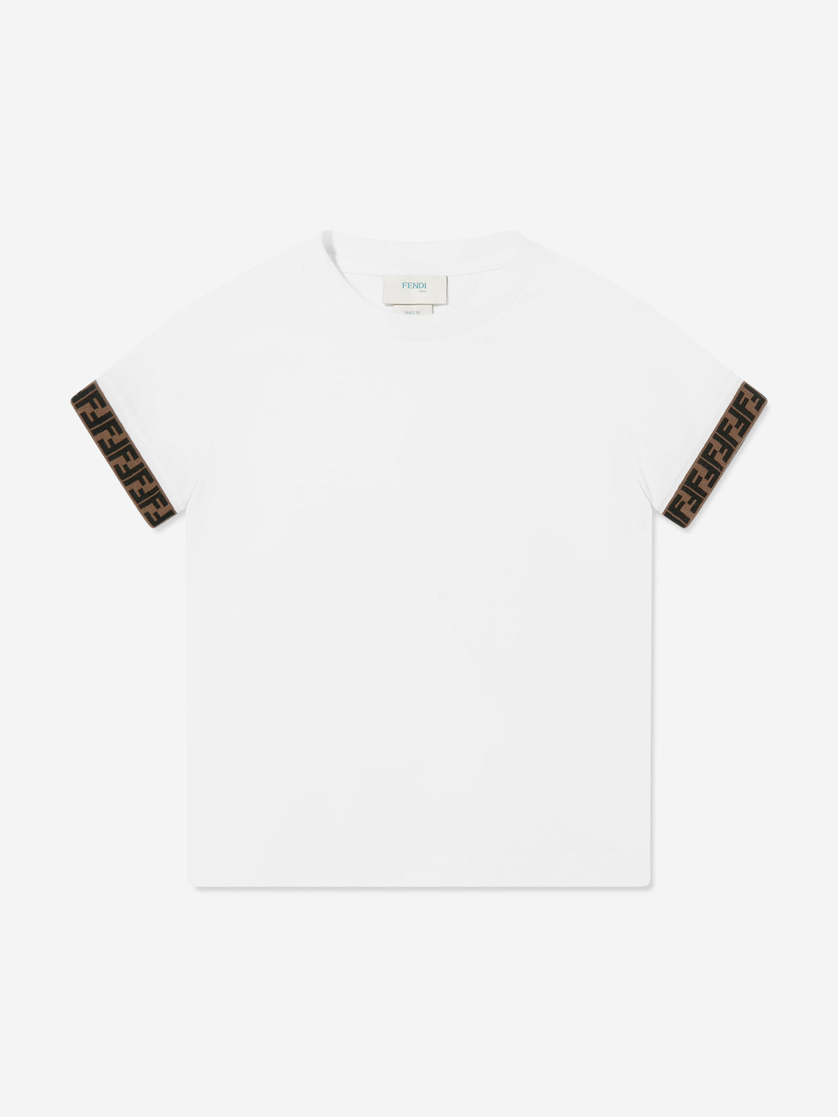 Fendi Logo Trim T Shirt