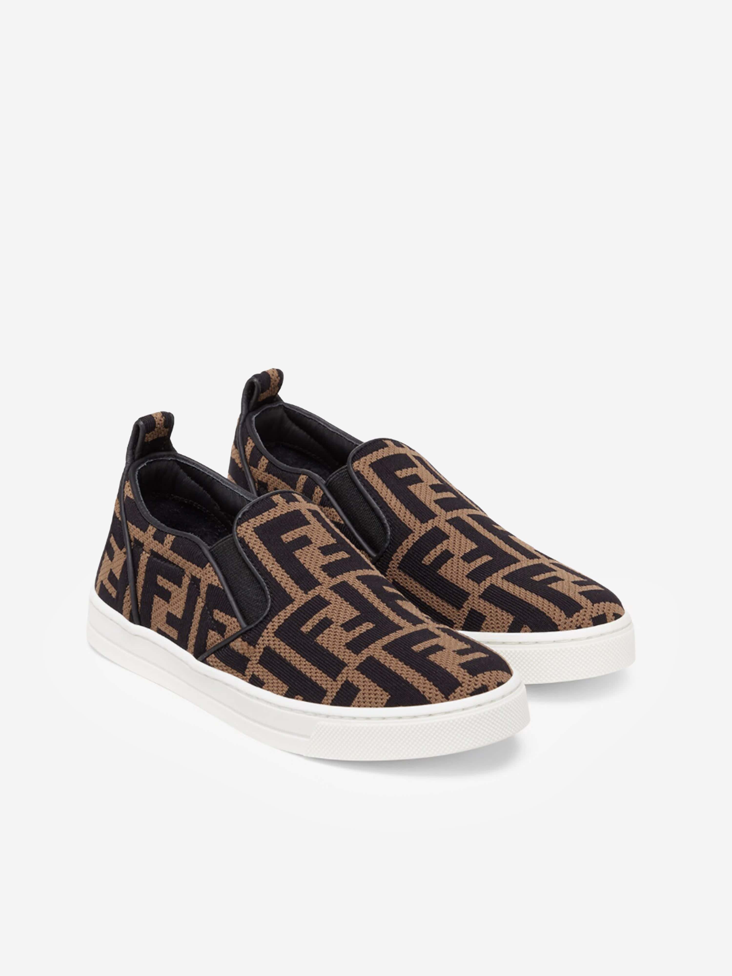 Fendi Unisex FF Logo Slip On Trainers