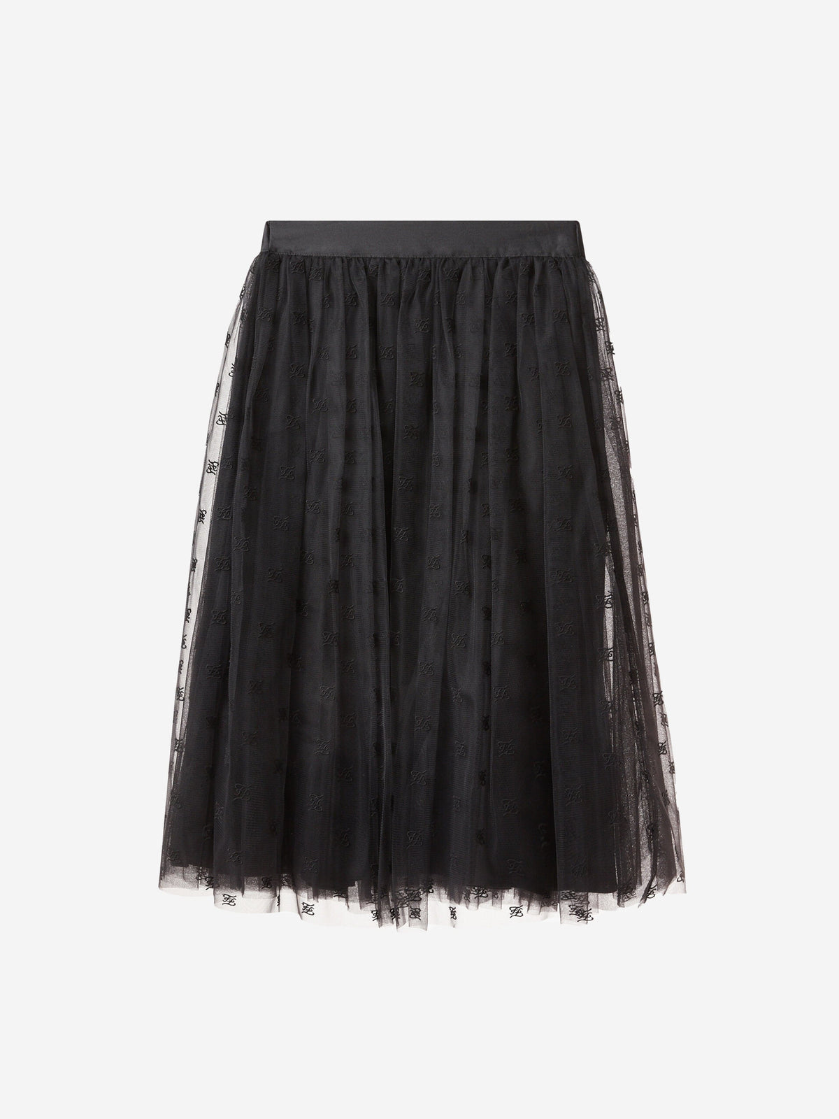 Fendi Embroidered Tulle Skirt