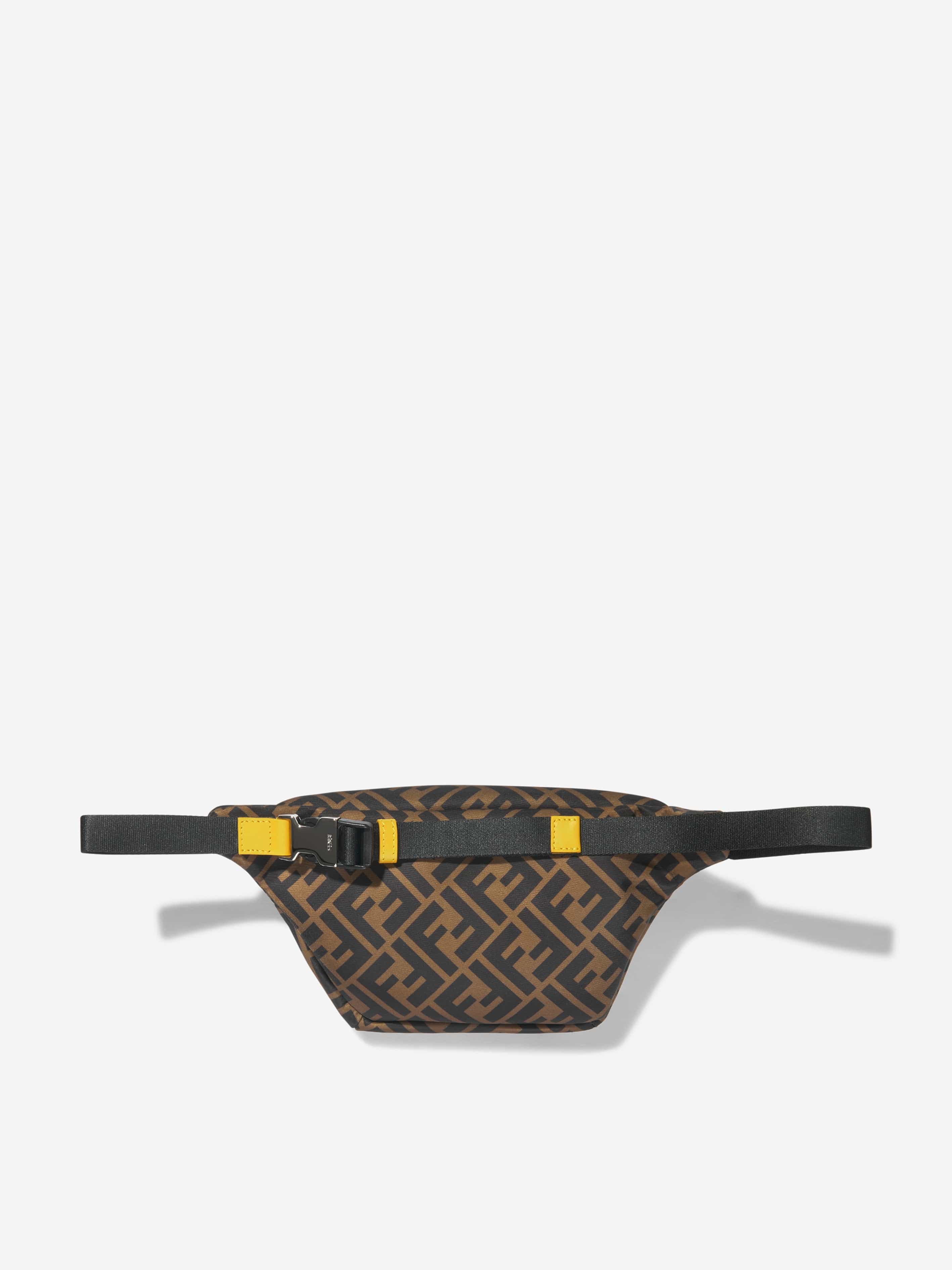 Fendi Kids FF Logo Belt Bag in Brown