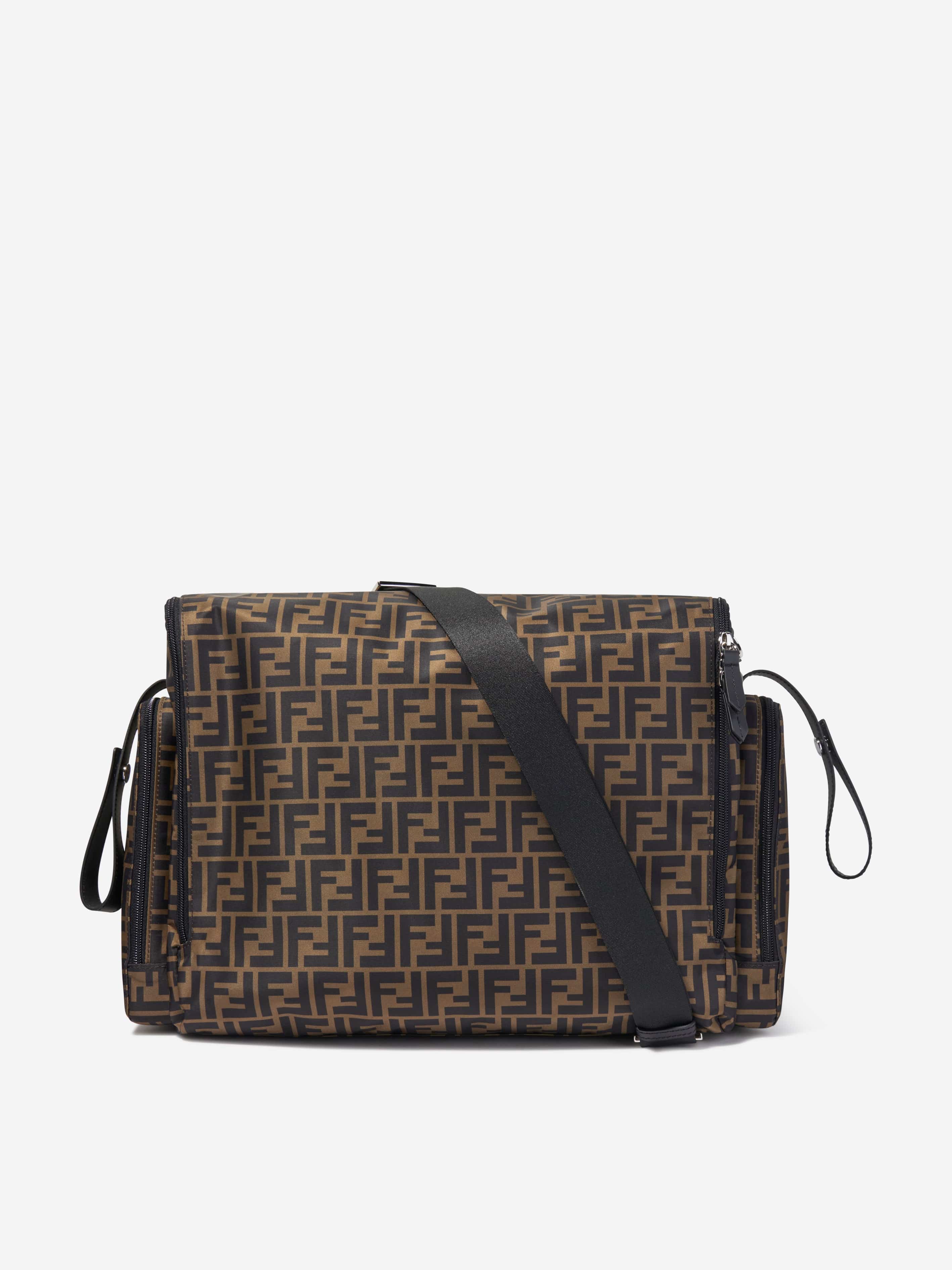 Fendi Baby FF Logo Changing Bag in Brown