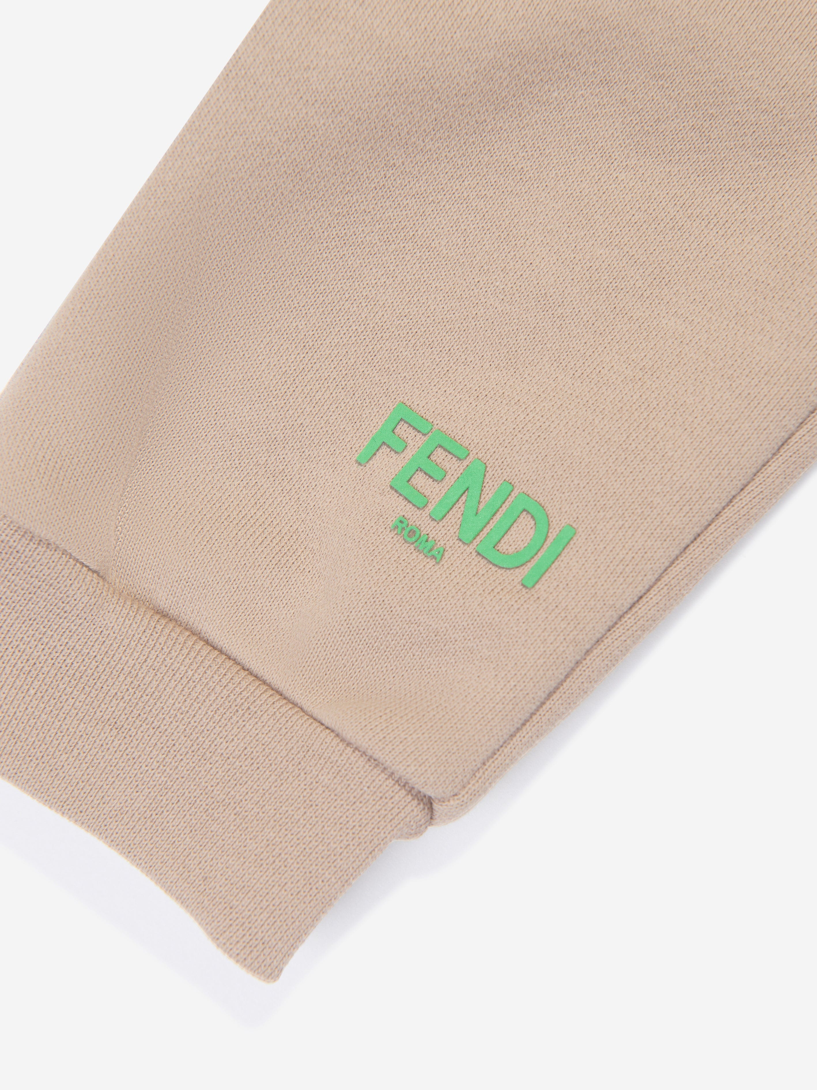 Fendi Baby Logo Joggers in Beige