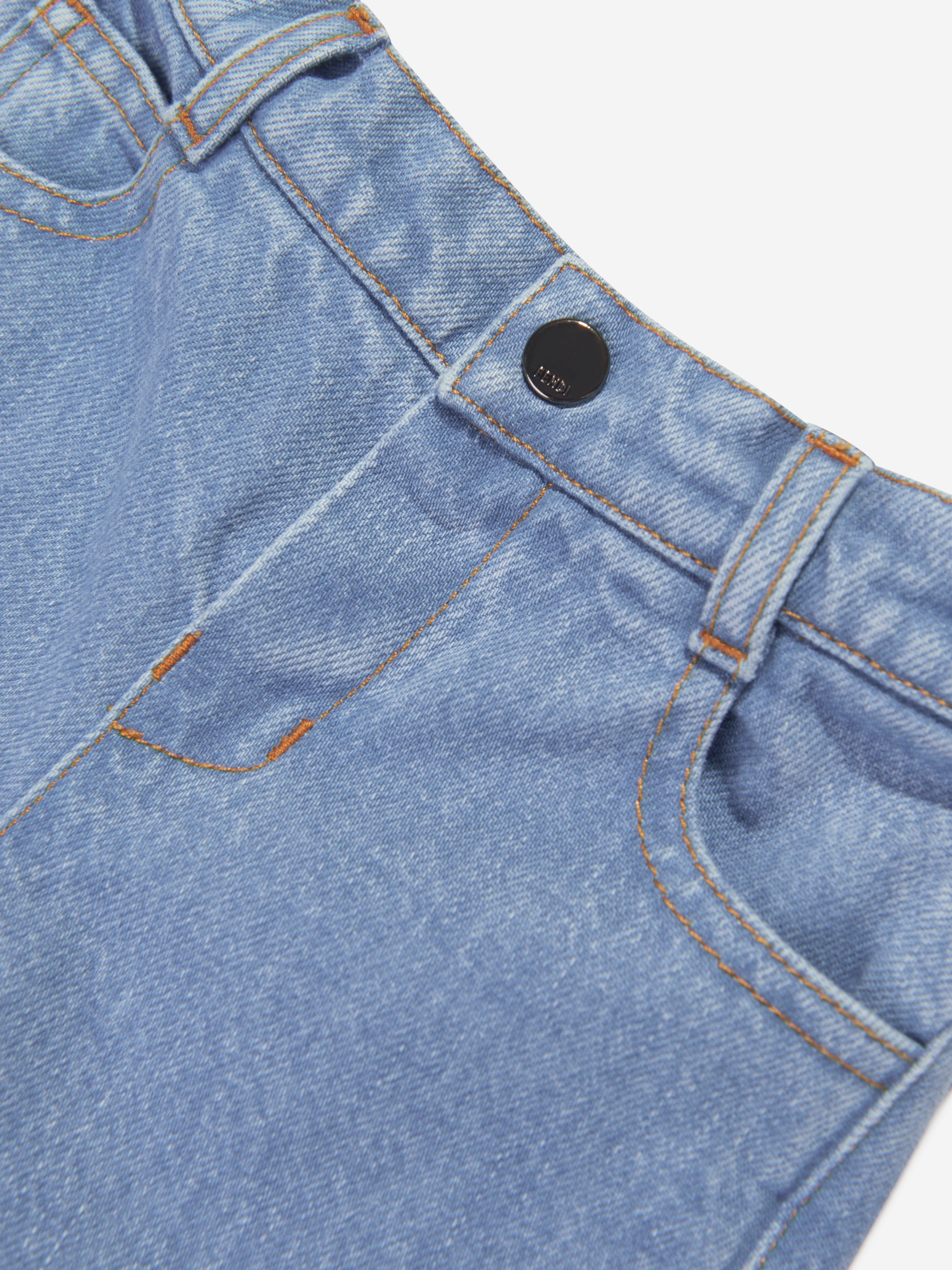 Fendi Baby Boys Denim Jeans in Blue