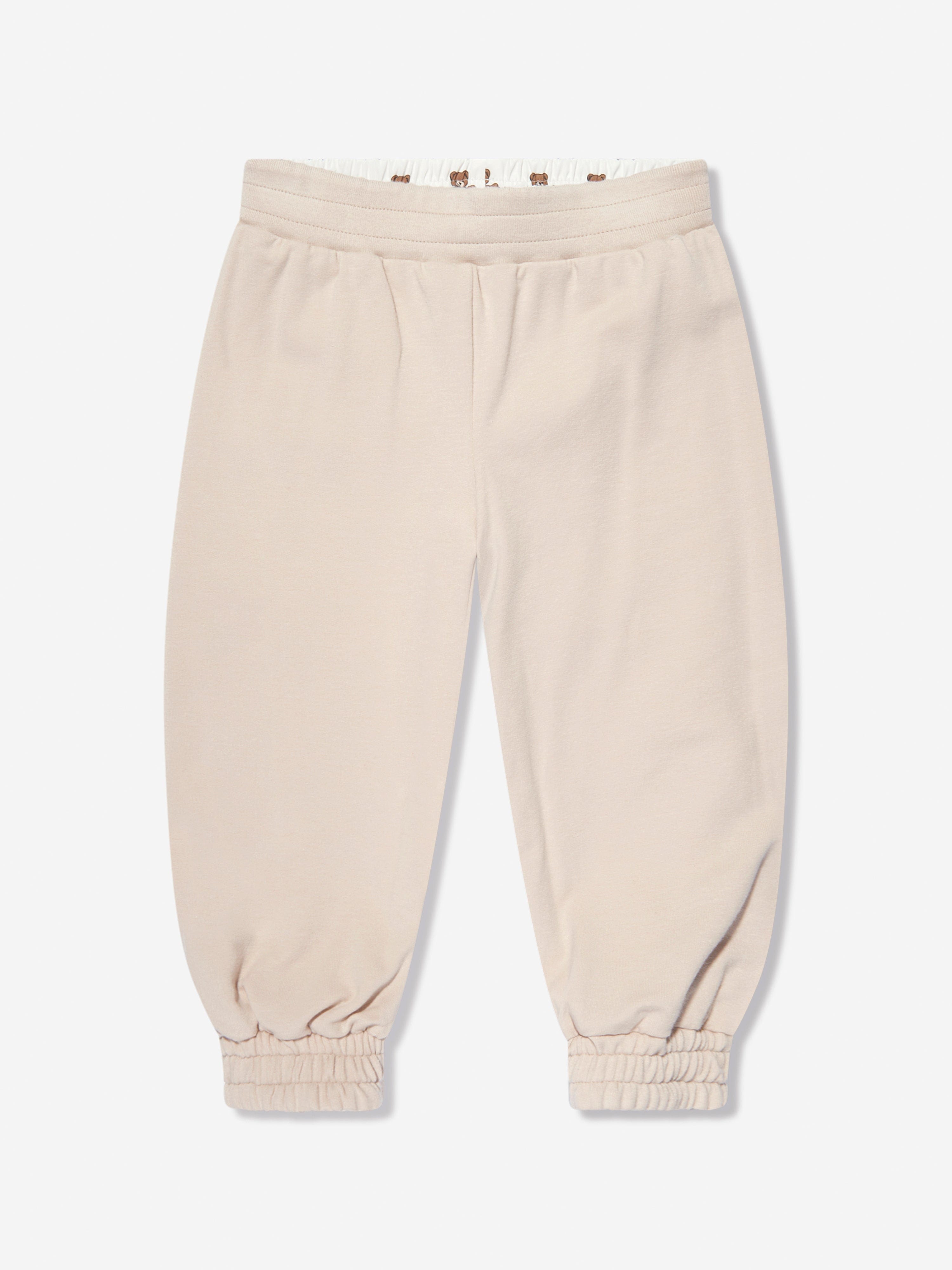 Fendi Baby Bear Logo Reversible Joggers in Ivory