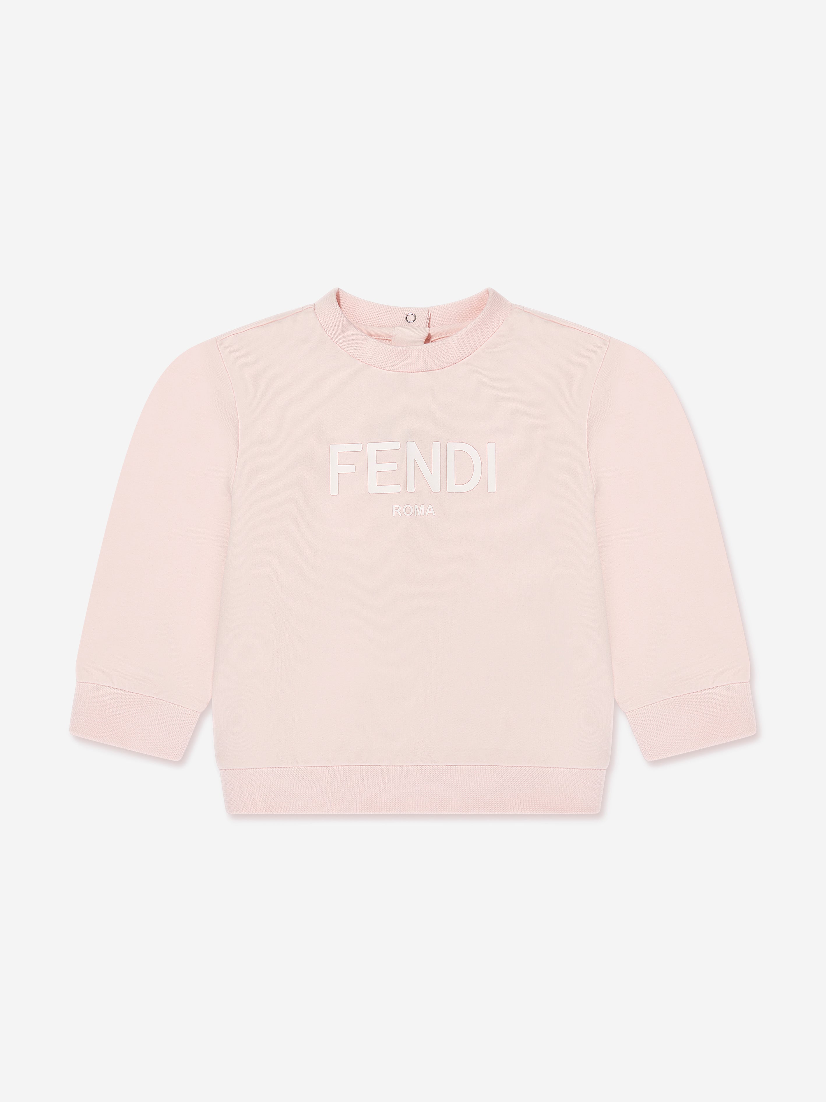 Fendi Baby Girls Logo Sweatshirt in Pink