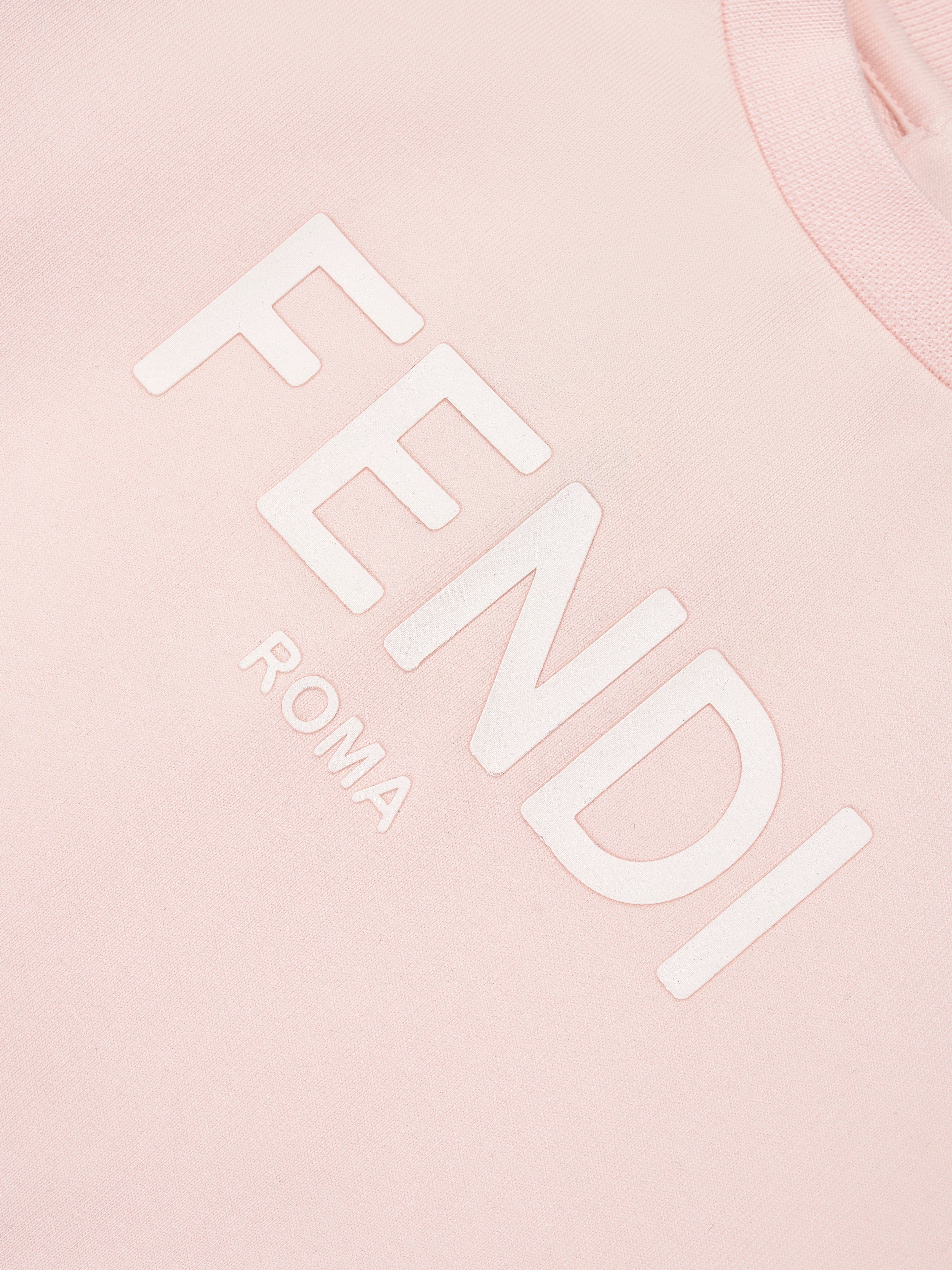 Fendi Baby Girls Logo Sweatshirt in Pink