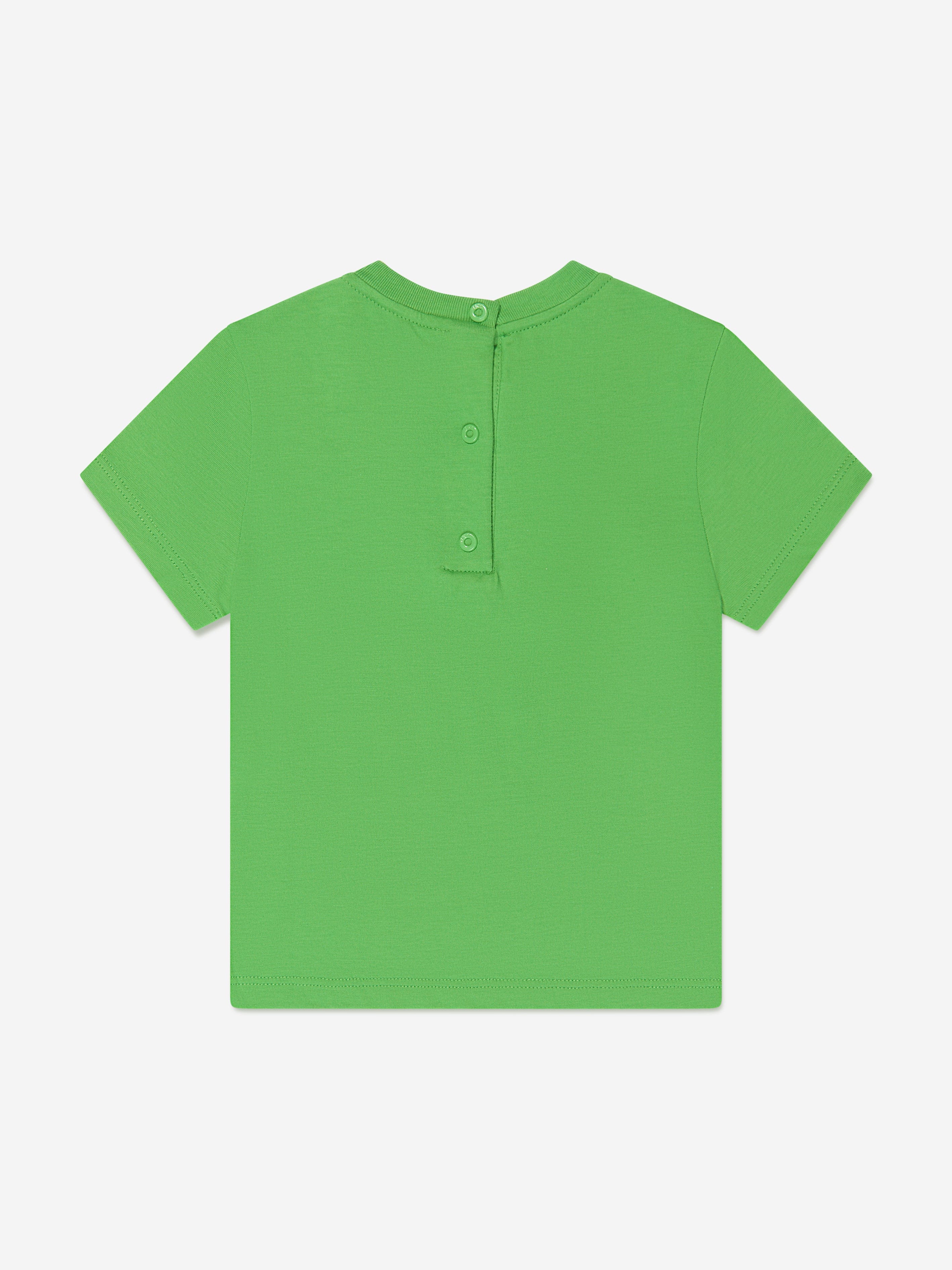 Fendi Baby Logo Print T-Shirt in Green