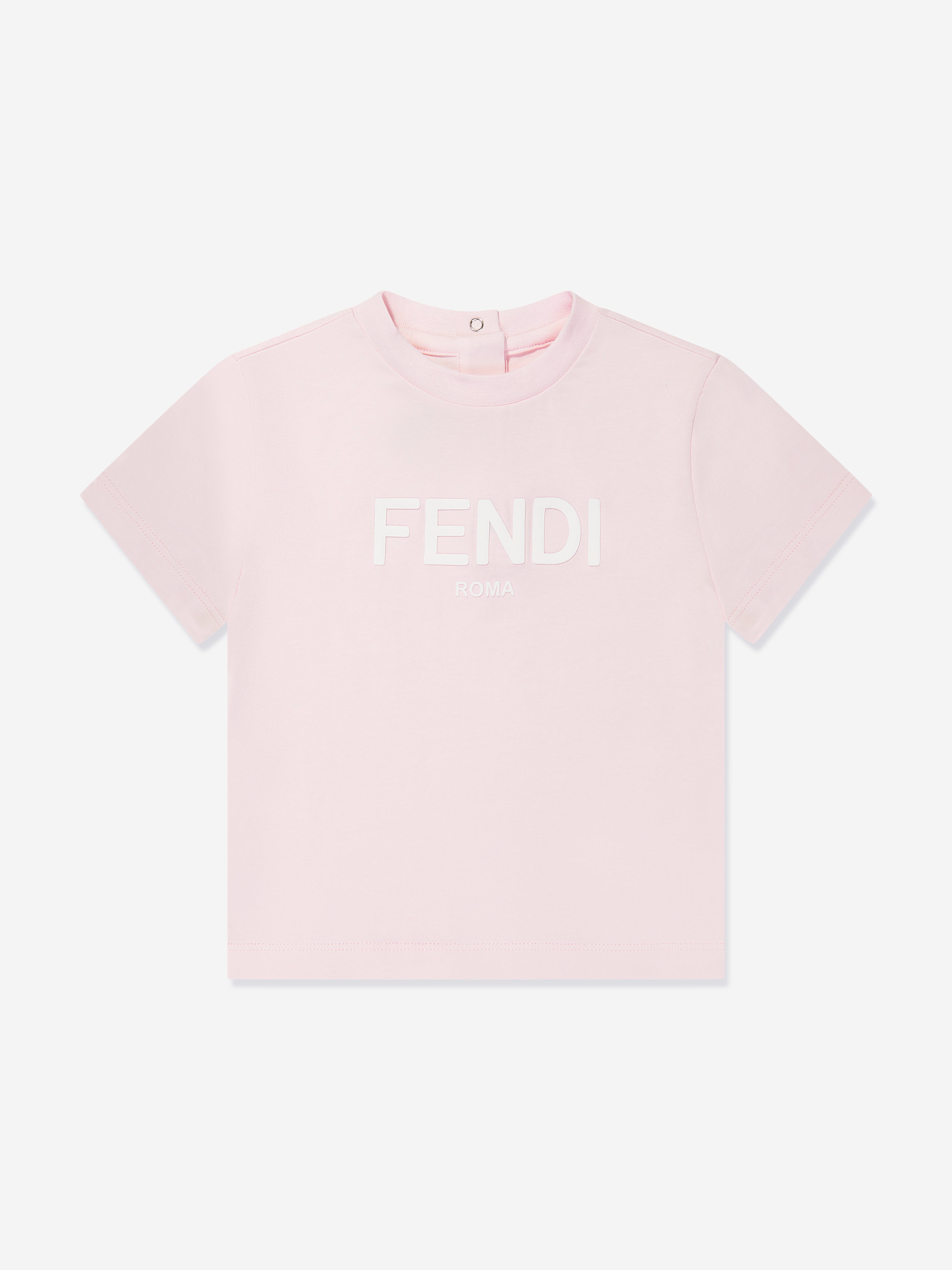 Fendi Baby Girls Logo T-Shirt in Pink