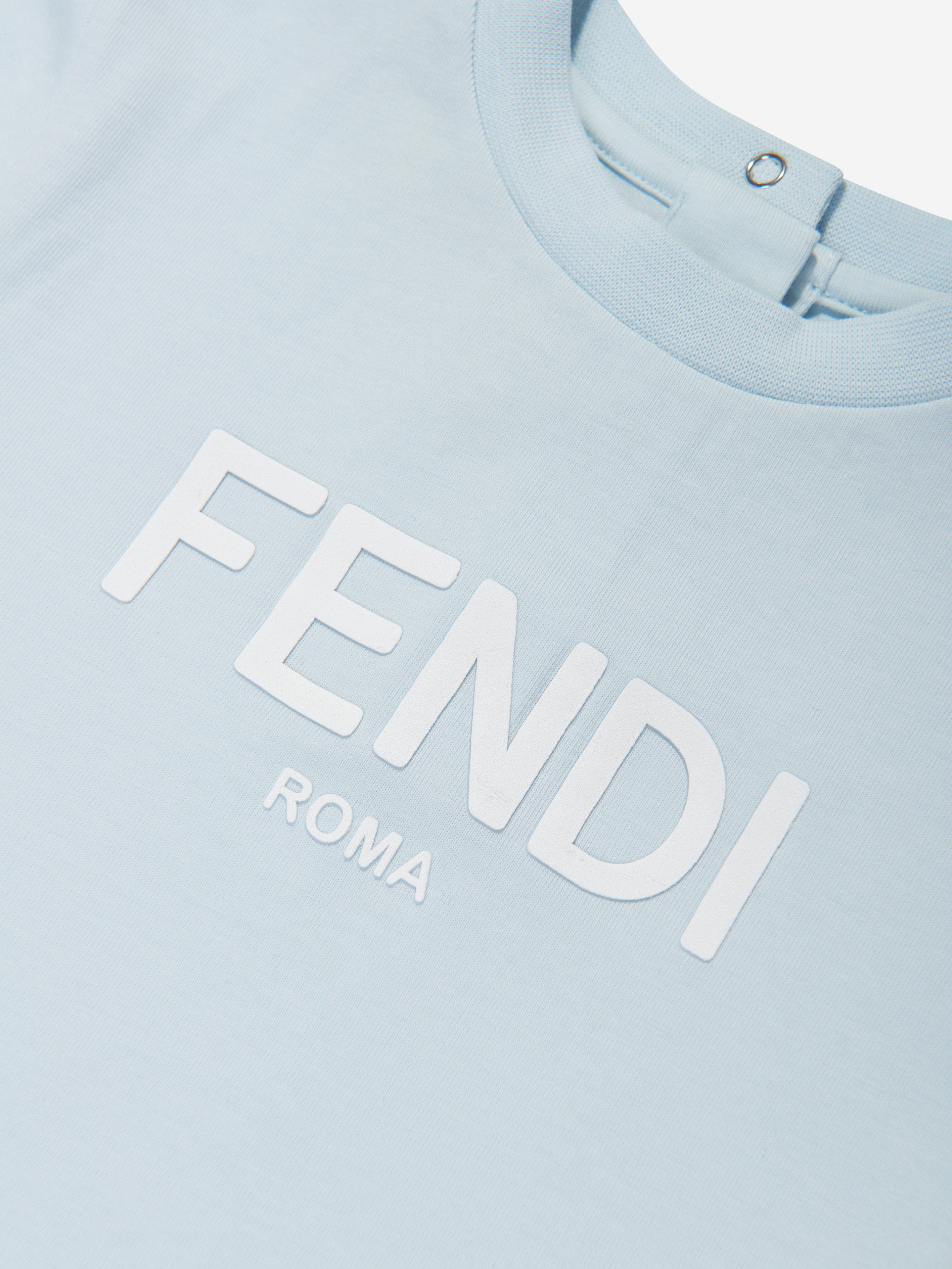 Fendi Baby Logo T-Shirt in Blue