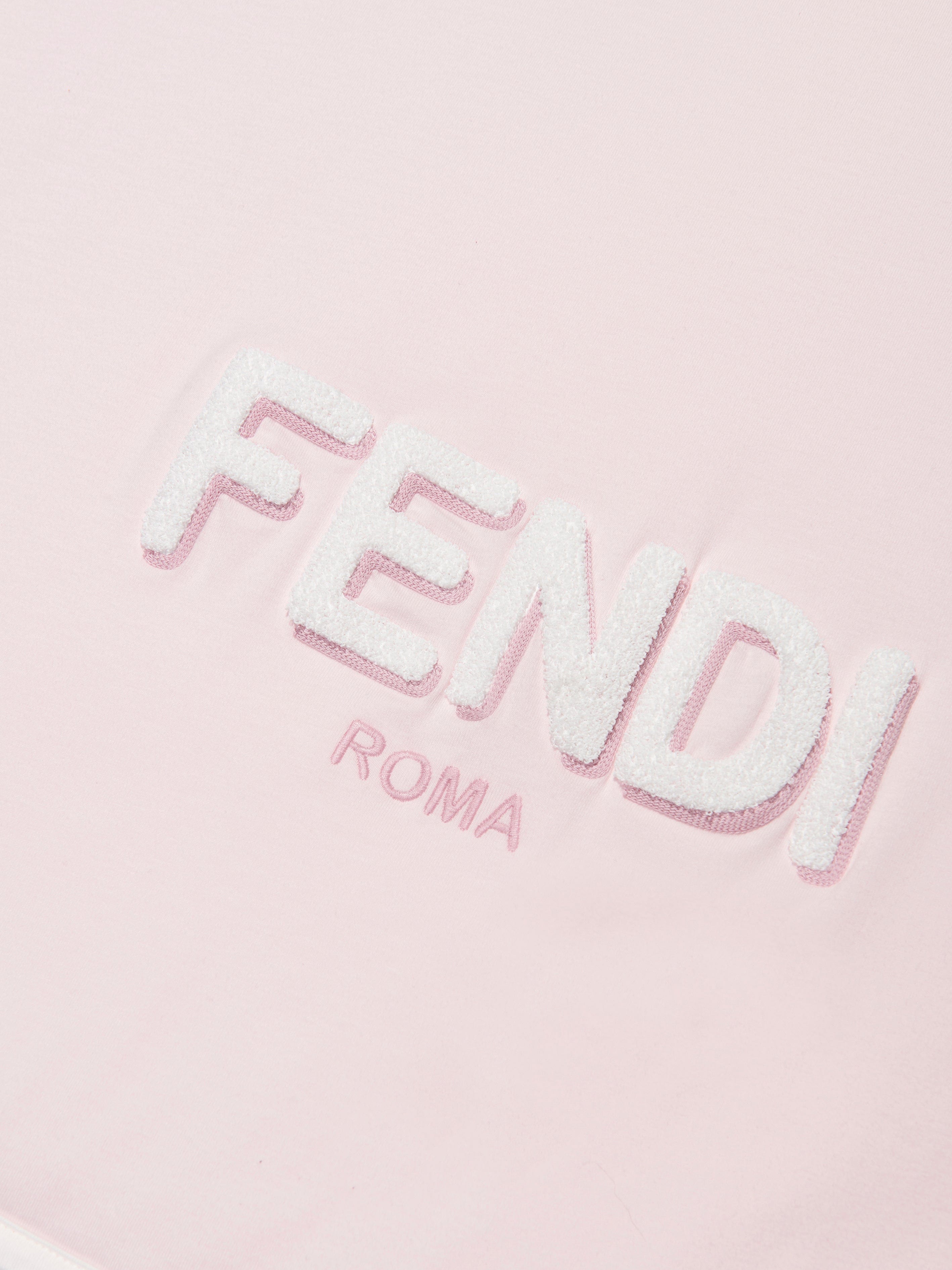 Fendi Baby Girls Logo Blanket in Pink