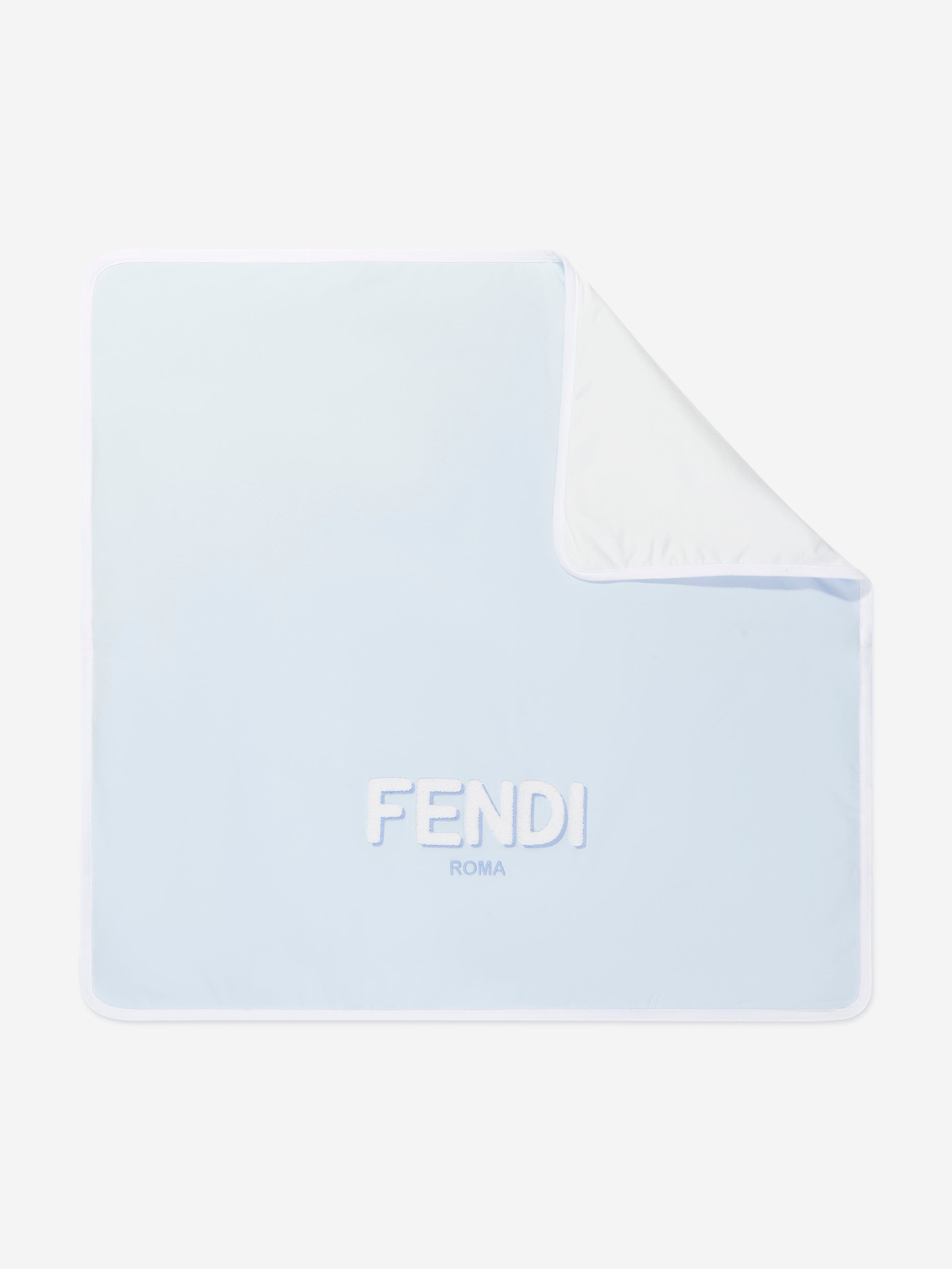 Fendi Baby Boys Logo Blacket in Blue