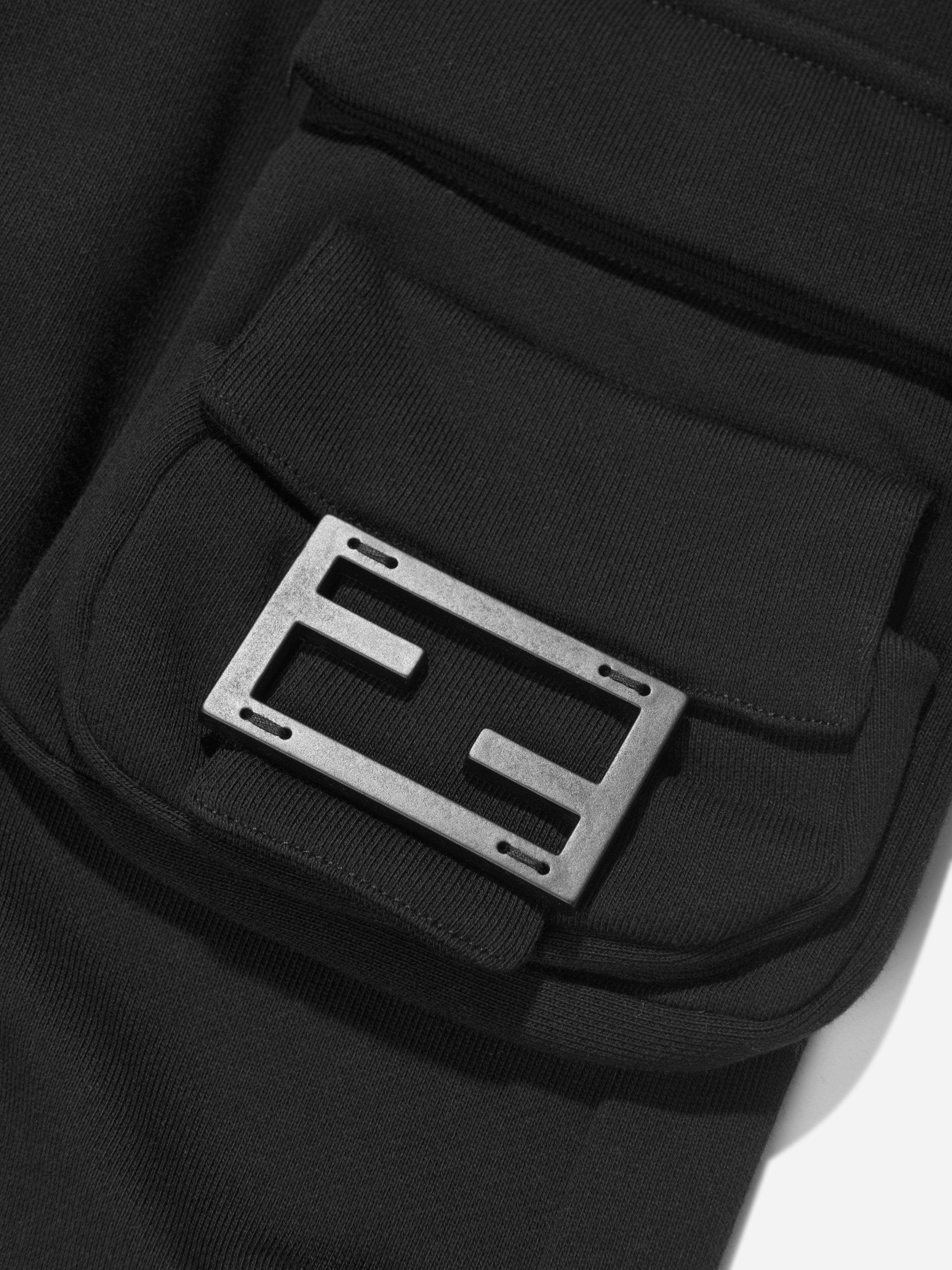 Fendi Girls Baguette Pocket Trousers in Black