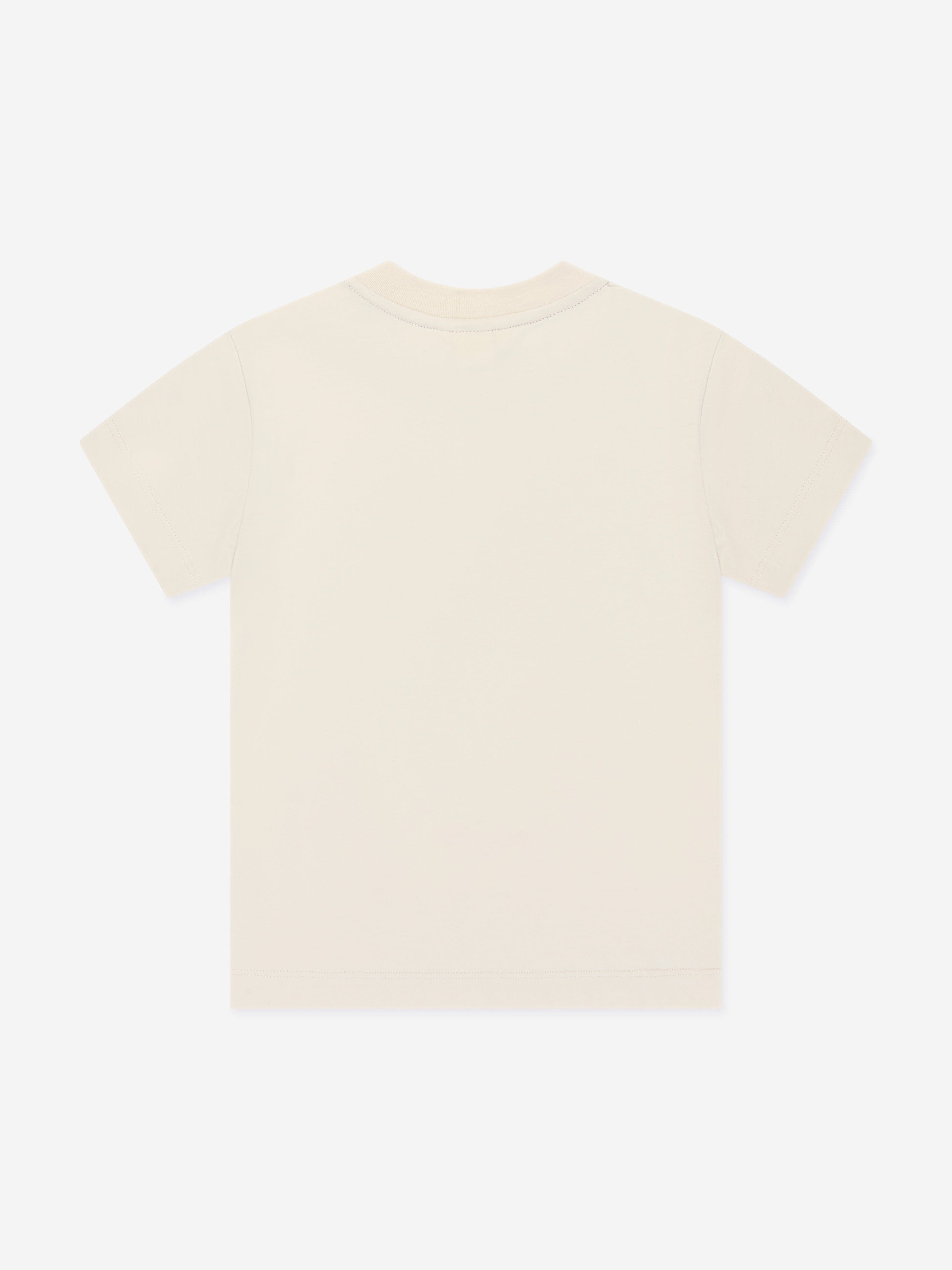 Fendi Girls Graphic Print T-Shirt in Beige