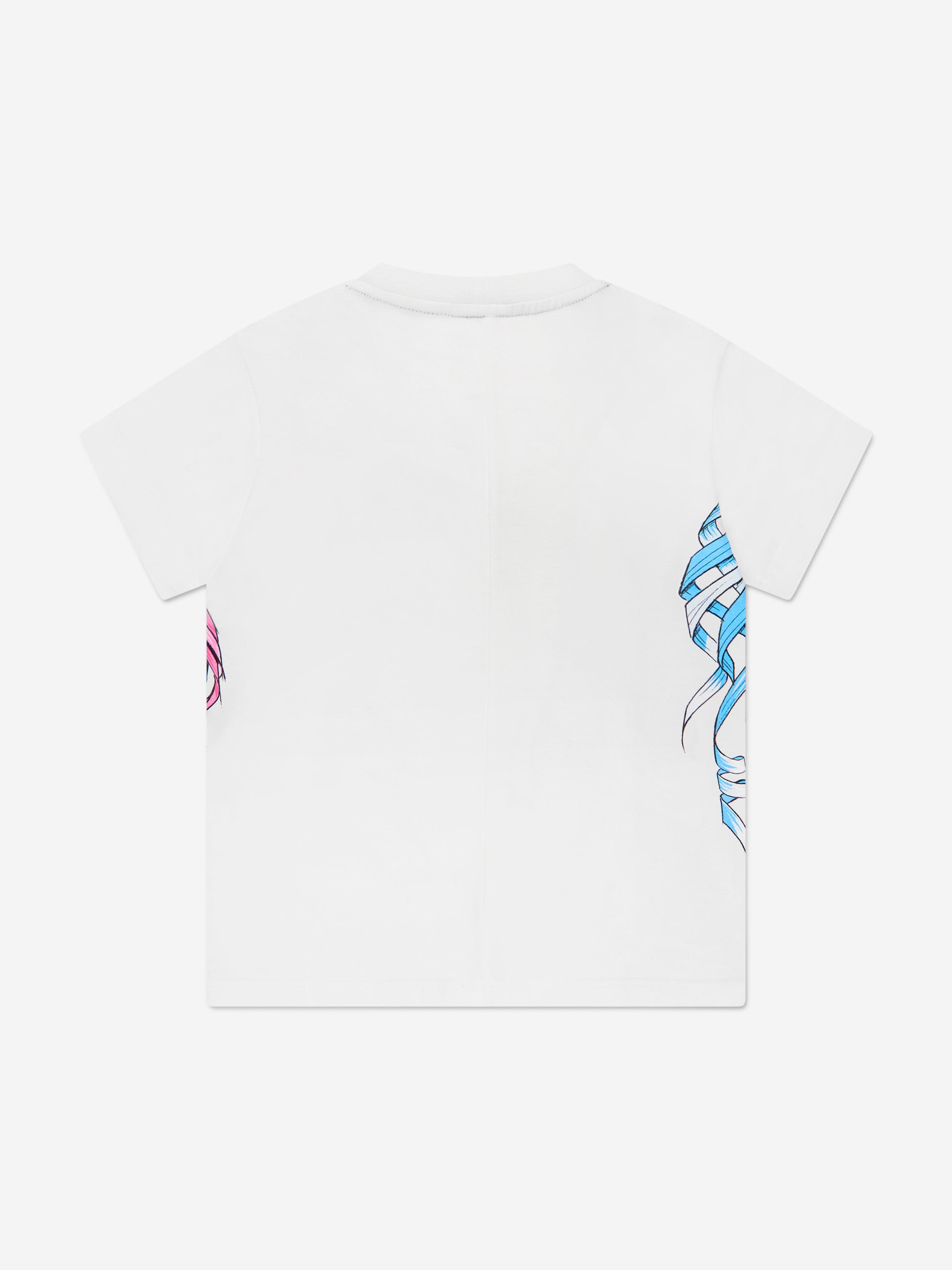 Fendi Girls Graphic Print T-Shirt in White