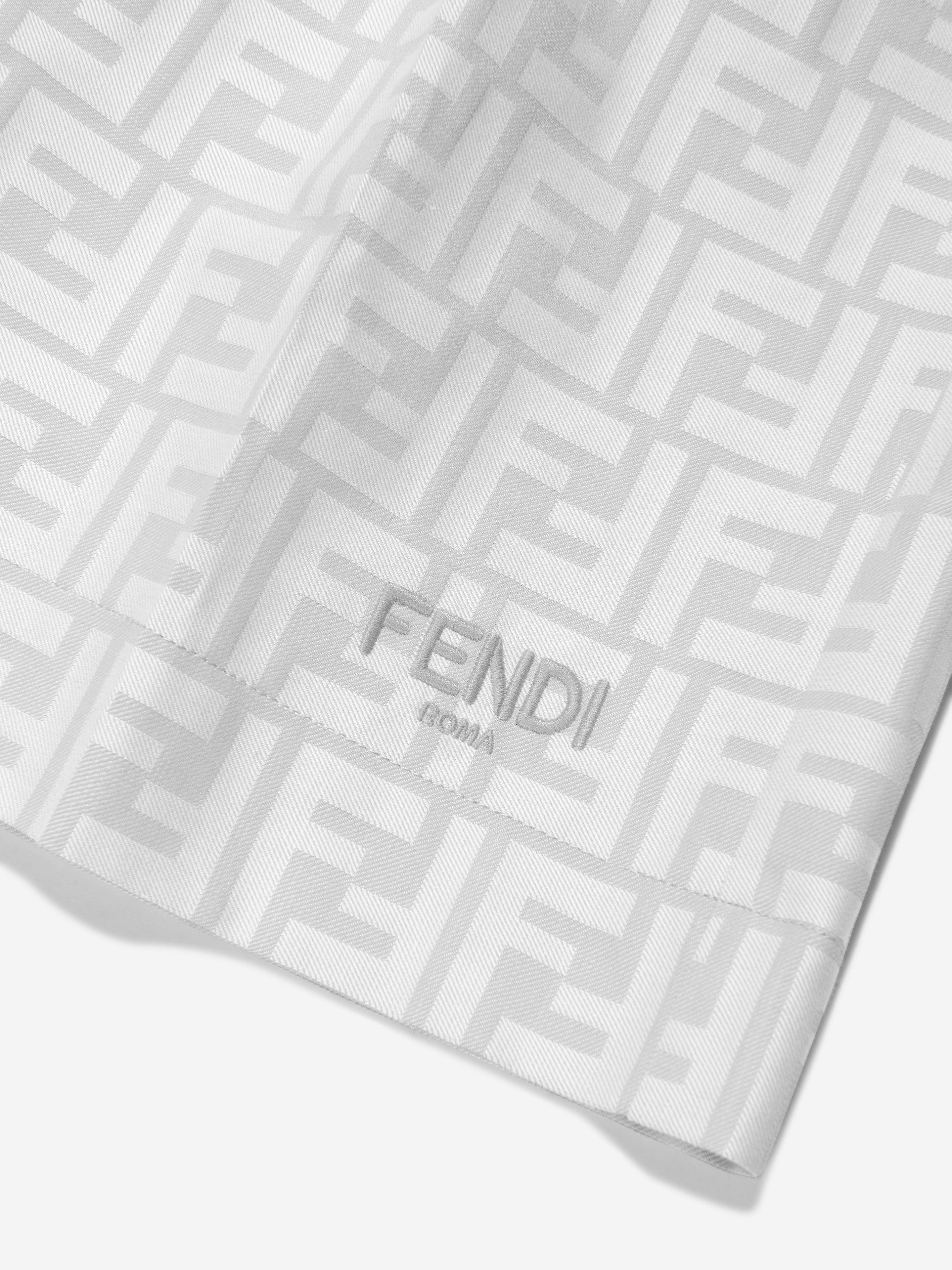 Fendi Boys FF Logo Shorts in Grey