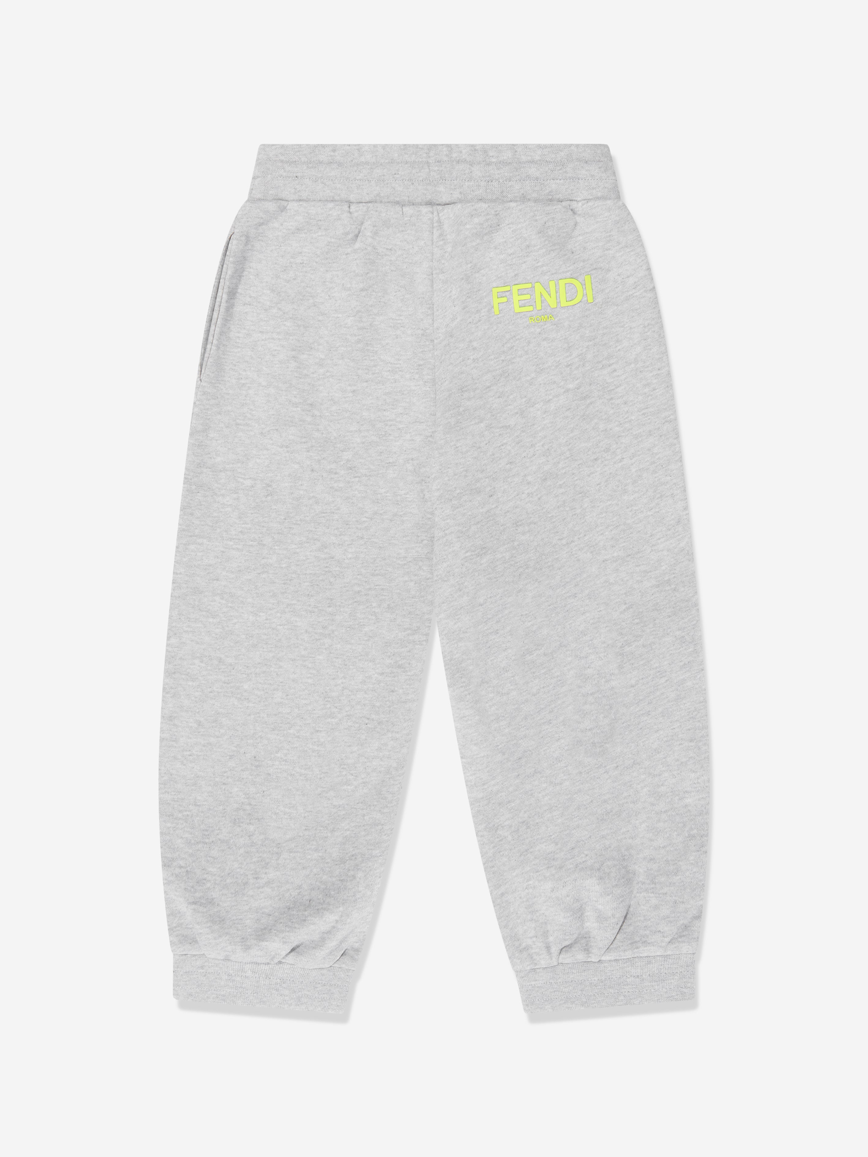 Fendi Boys FF Logo Pocket Joggers in Grey