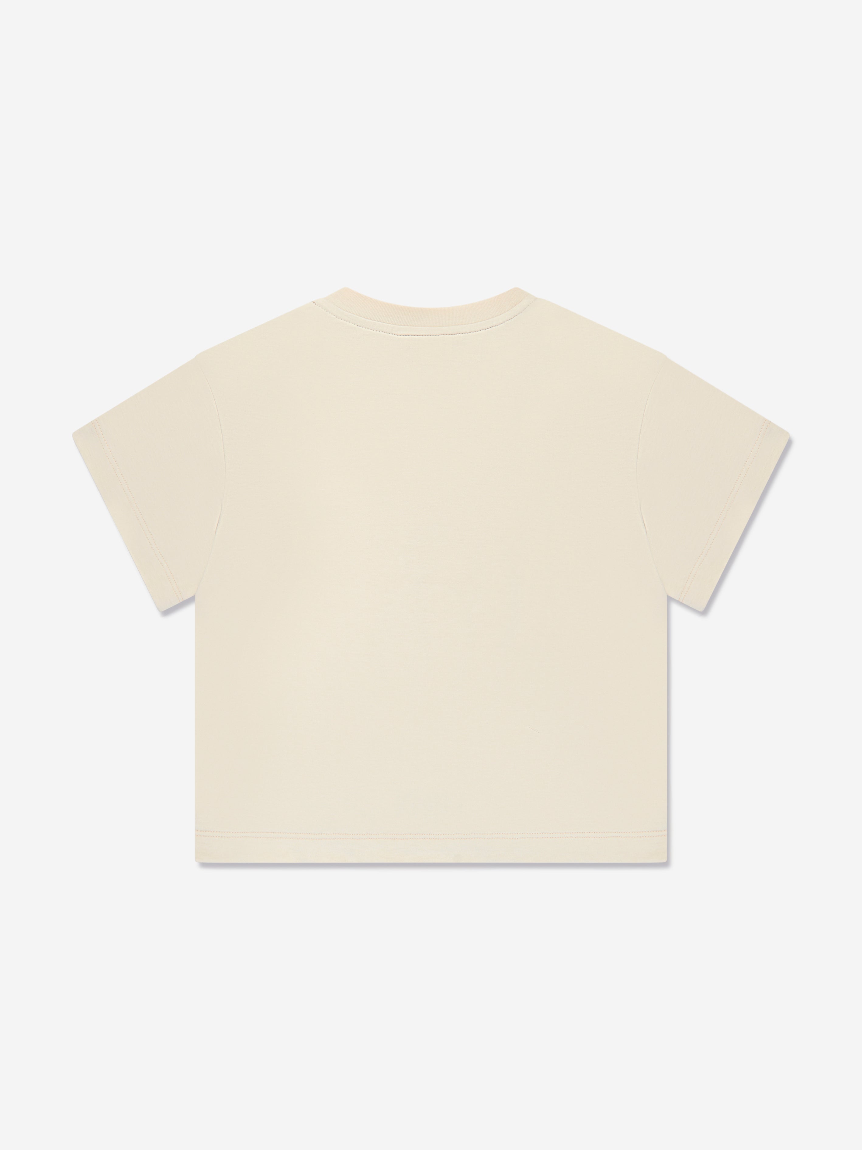 Fendi Boys Graphic Print T-Shirt in Beige