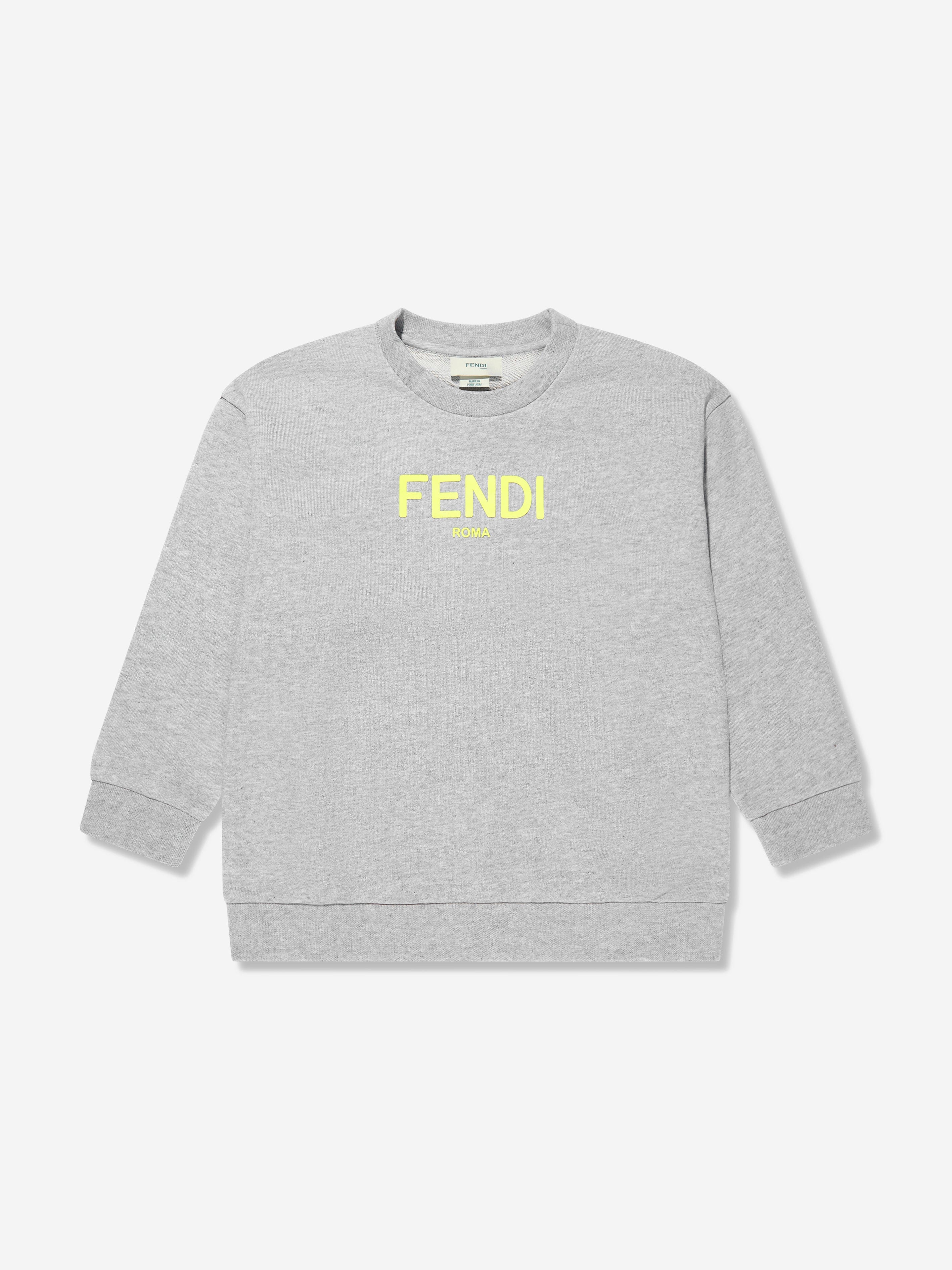 Fendi Kids Logo Sweatshirt in Grey