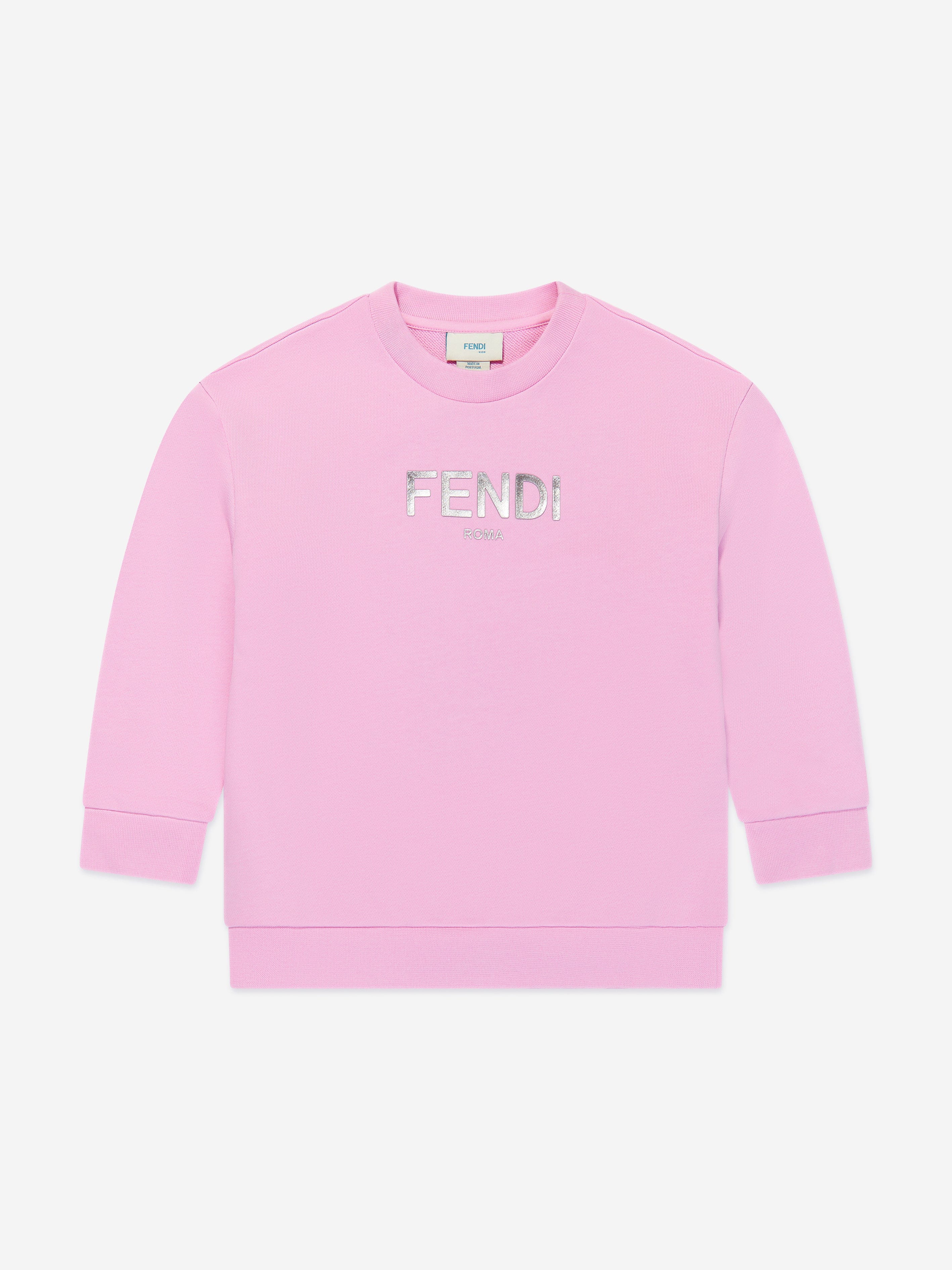 Fendi Girls Logo Sweatshirt in Pink