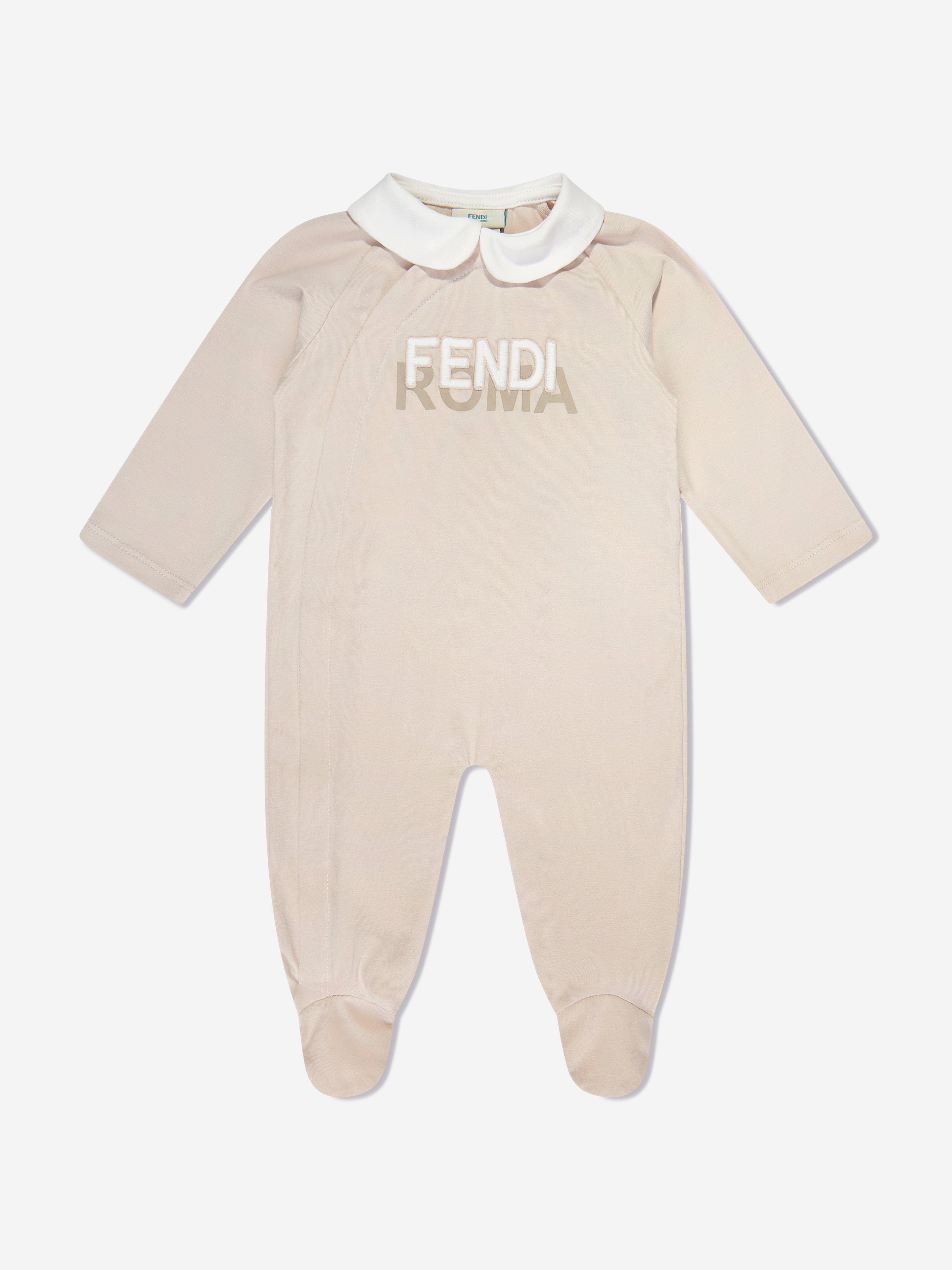 Fendi Baby 3 Piece Babygrow Gift Set in Beige