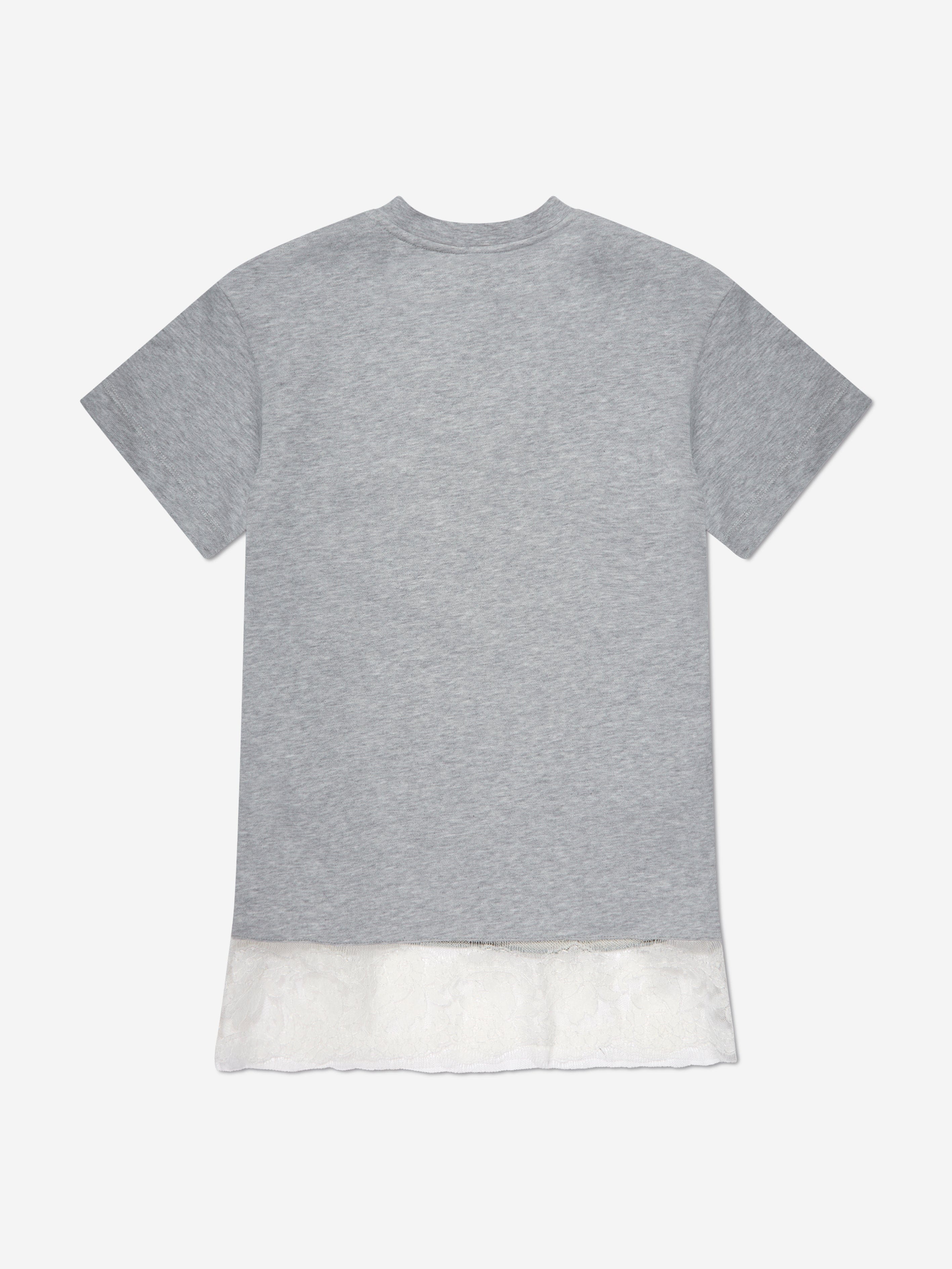 Fendi Girls Jersey Logo Dress in Grey