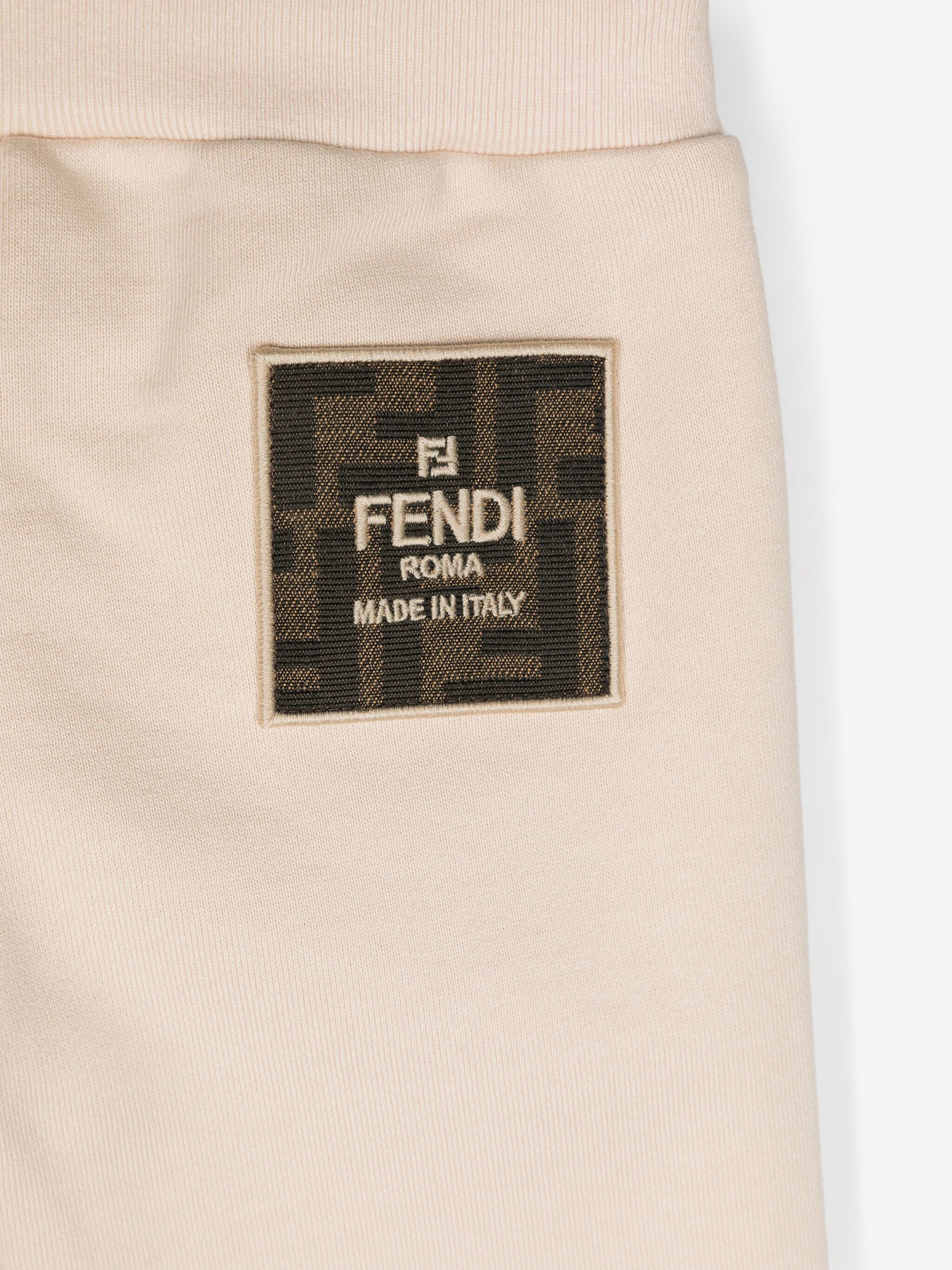 Fendi Baby Logo Joggers in Beige