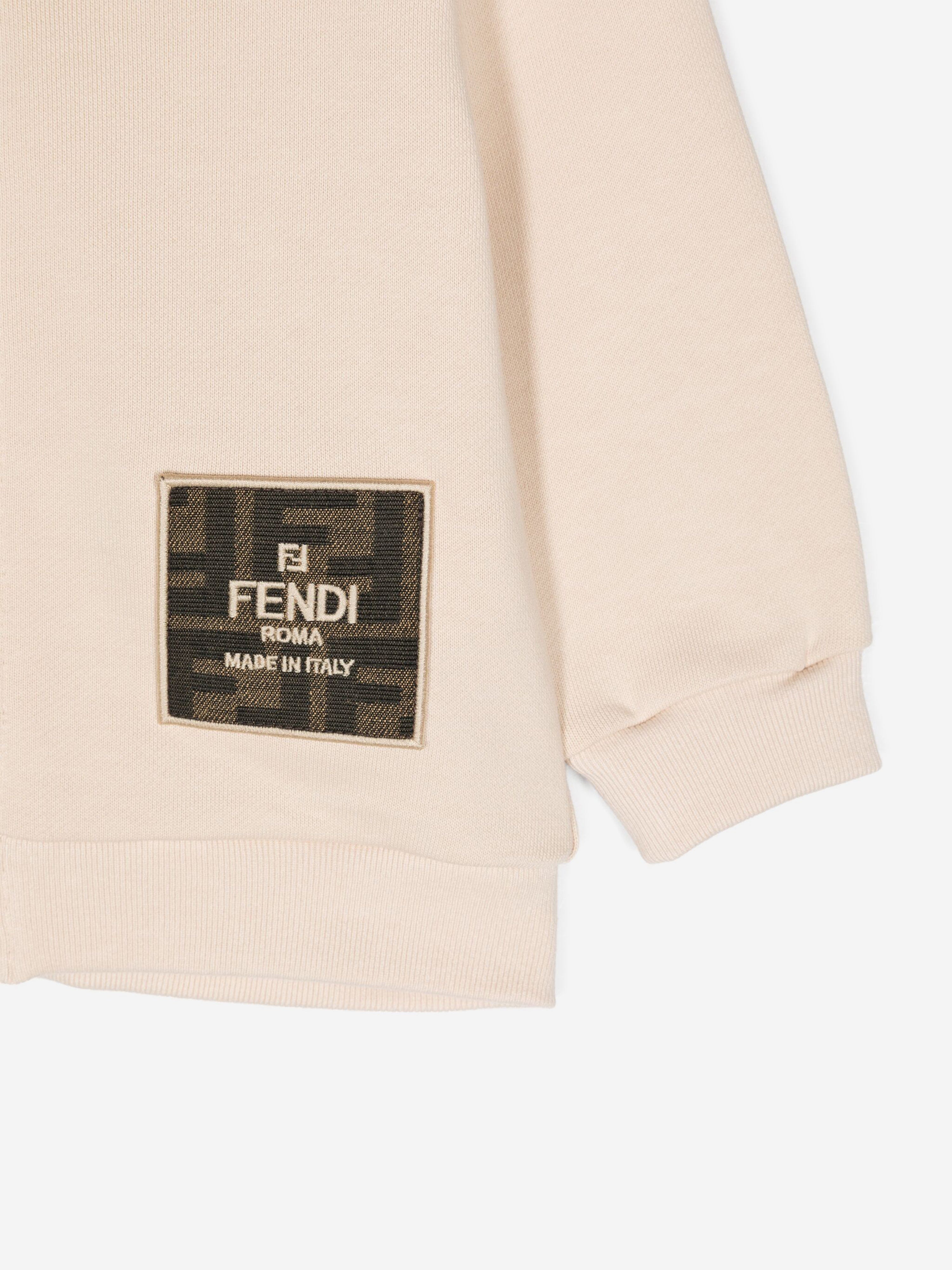 Fendi Baby Zip Up Top in Beige