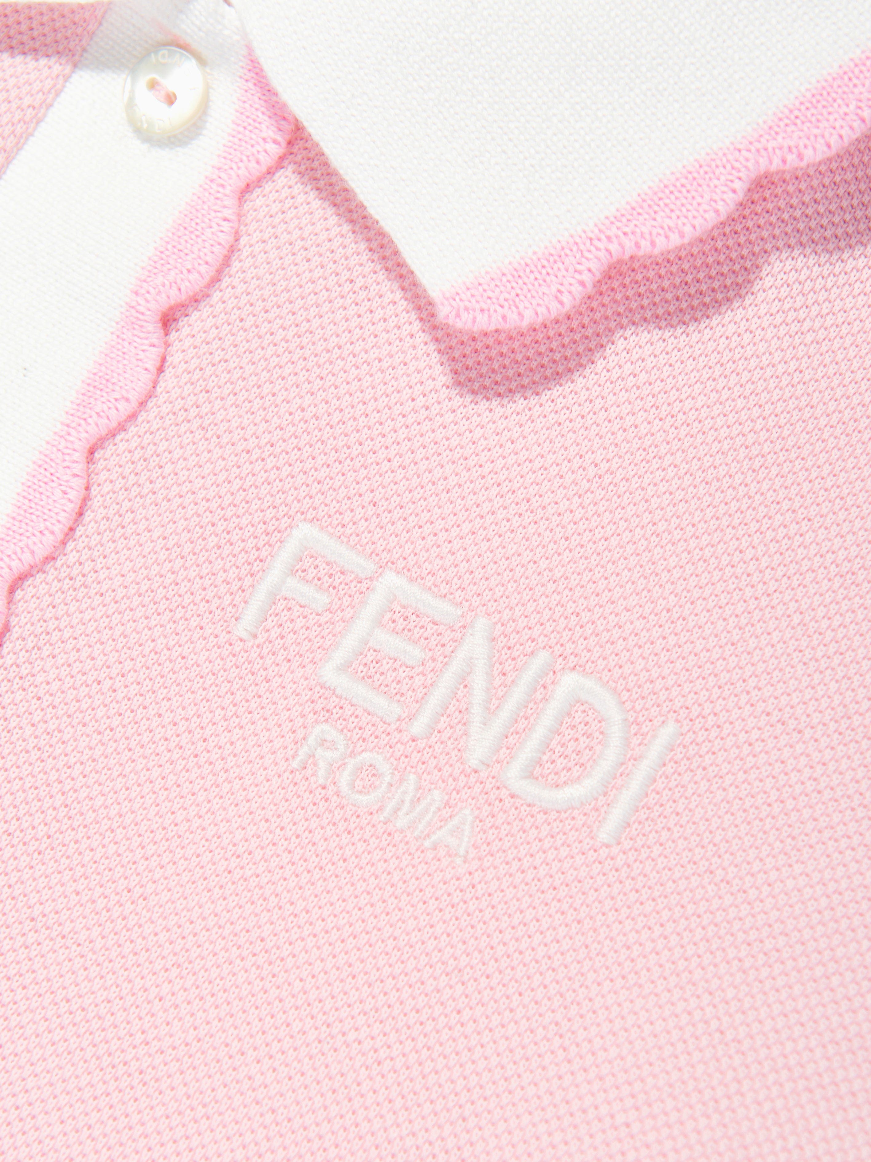 Fendi Girls Polo Shirt in Pink