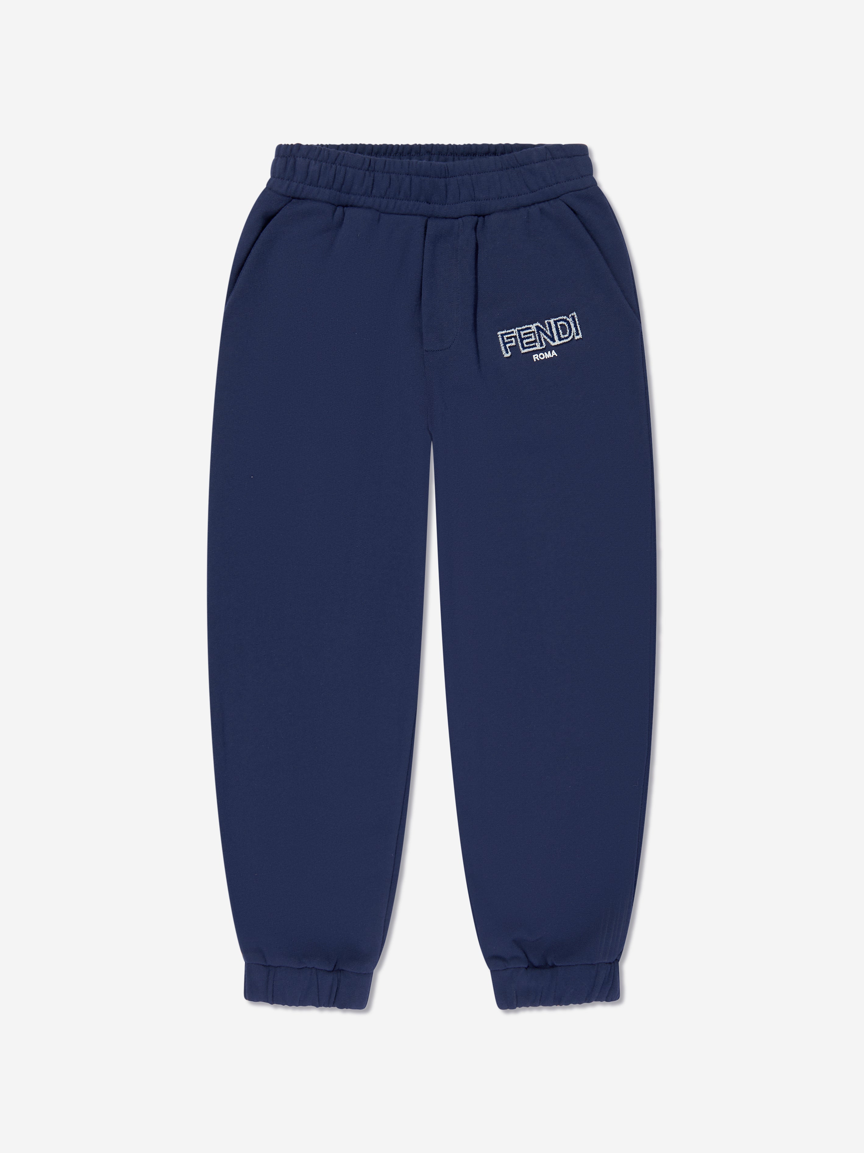 Fendi Boys Logo Joggers in Navy