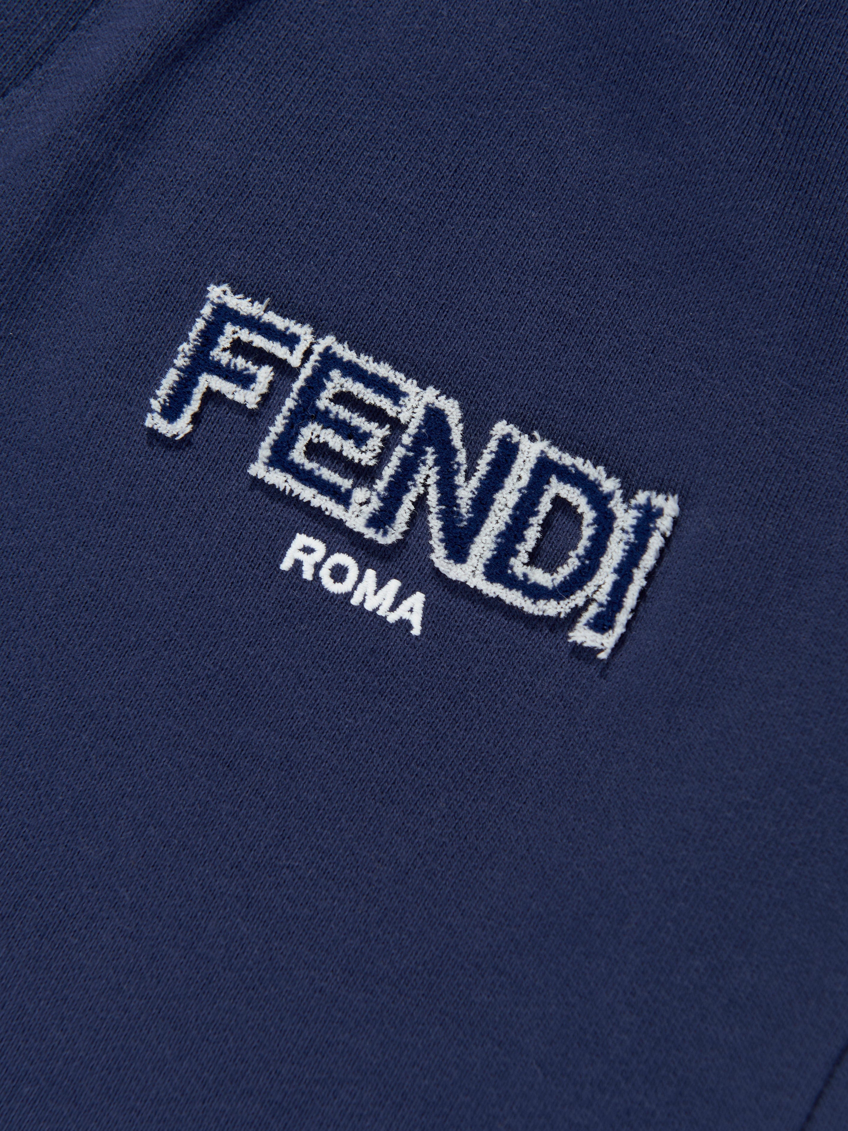 Fendi Boys Logo Joggers in Navy