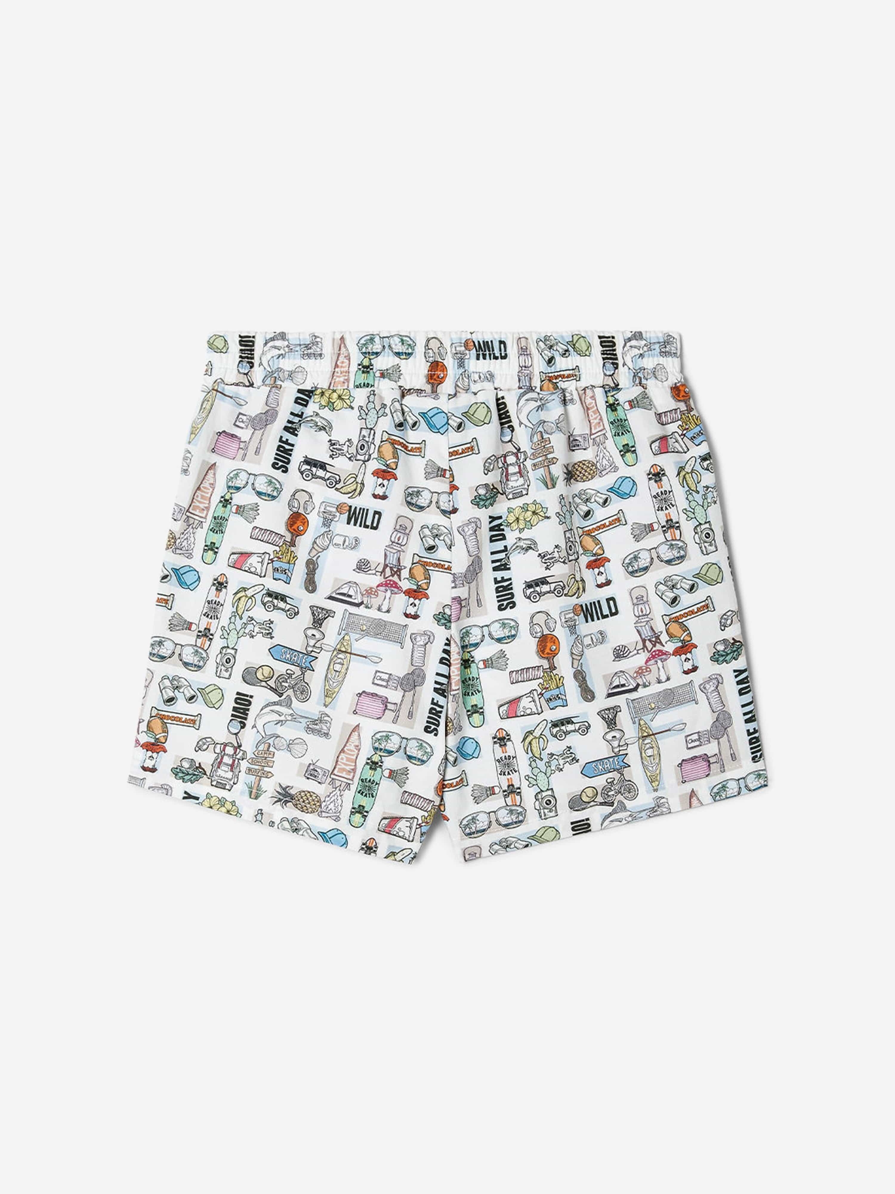 Fendi Baby Boys FF Logo Shorts in White