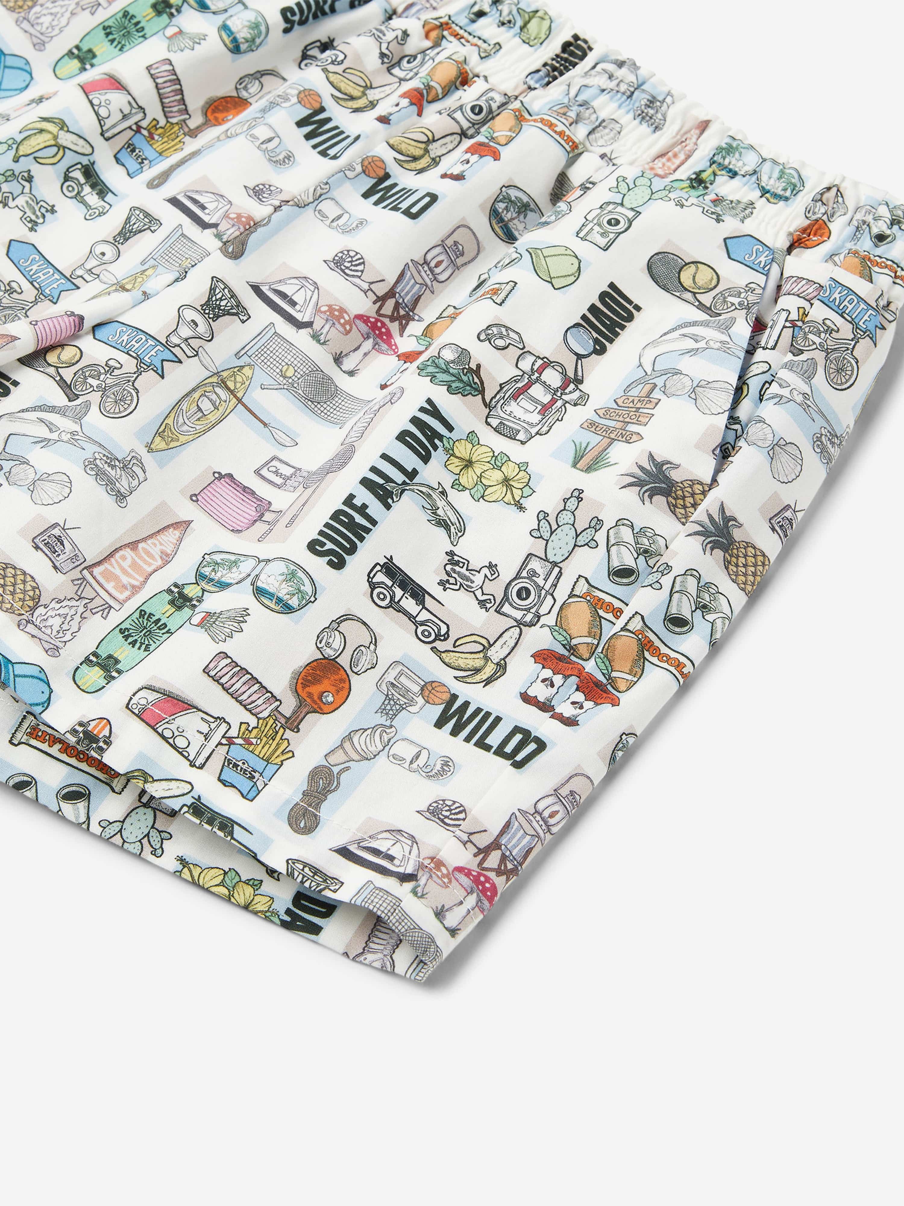 Fendi Baby Boys FF Logo Shorts in White