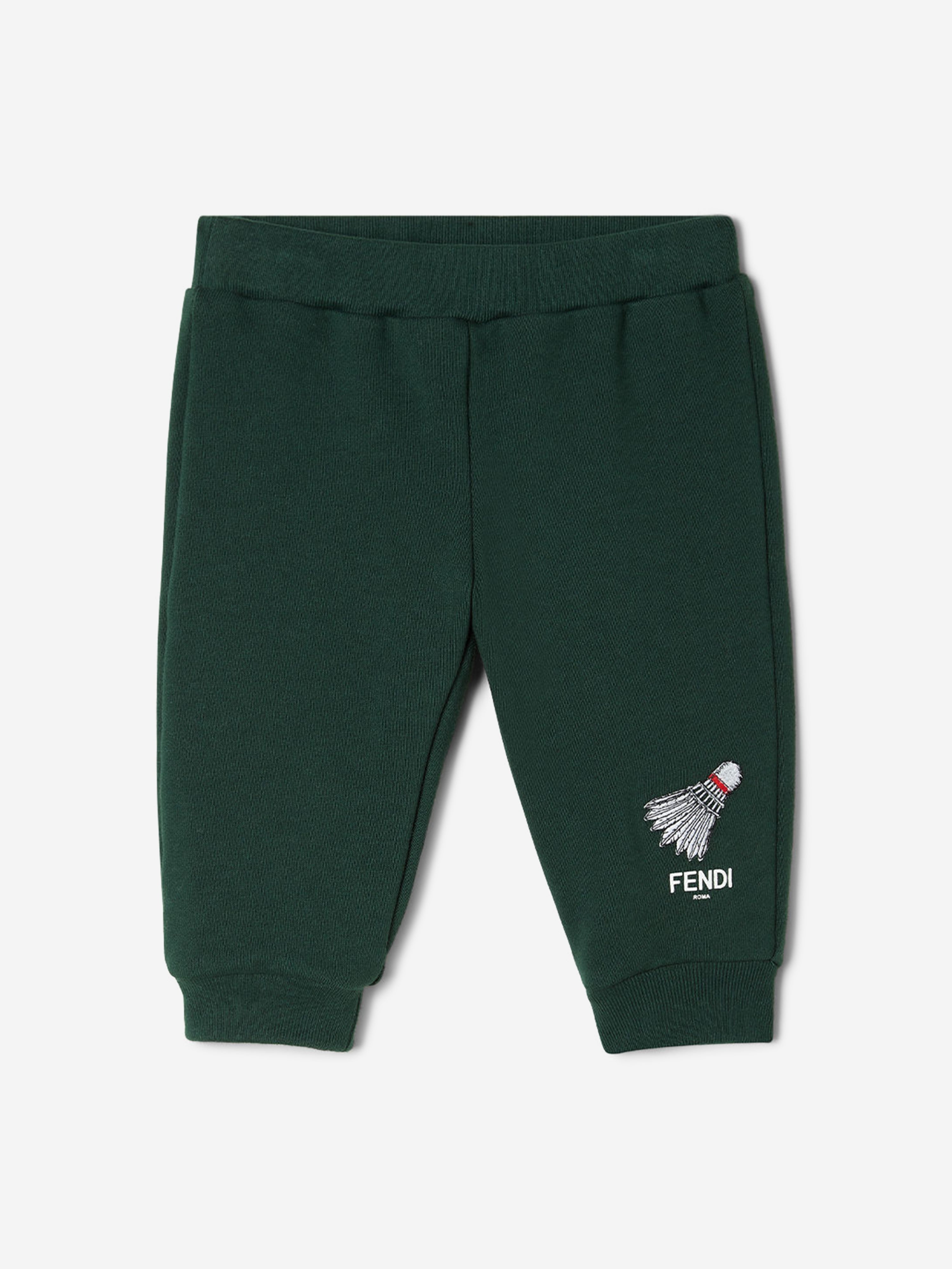 Fendi Baby Boys Logo Joggers in Green