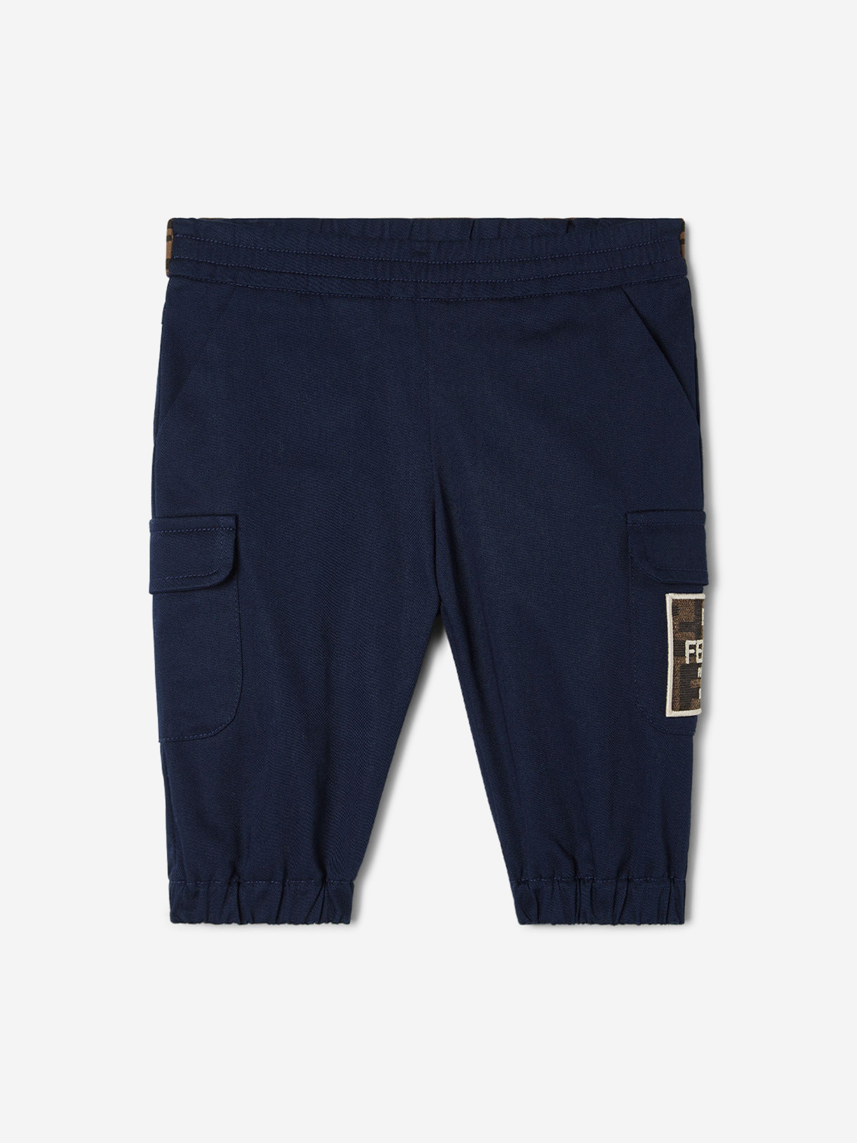 Fendi Baby Gabardine Trousers in Navy