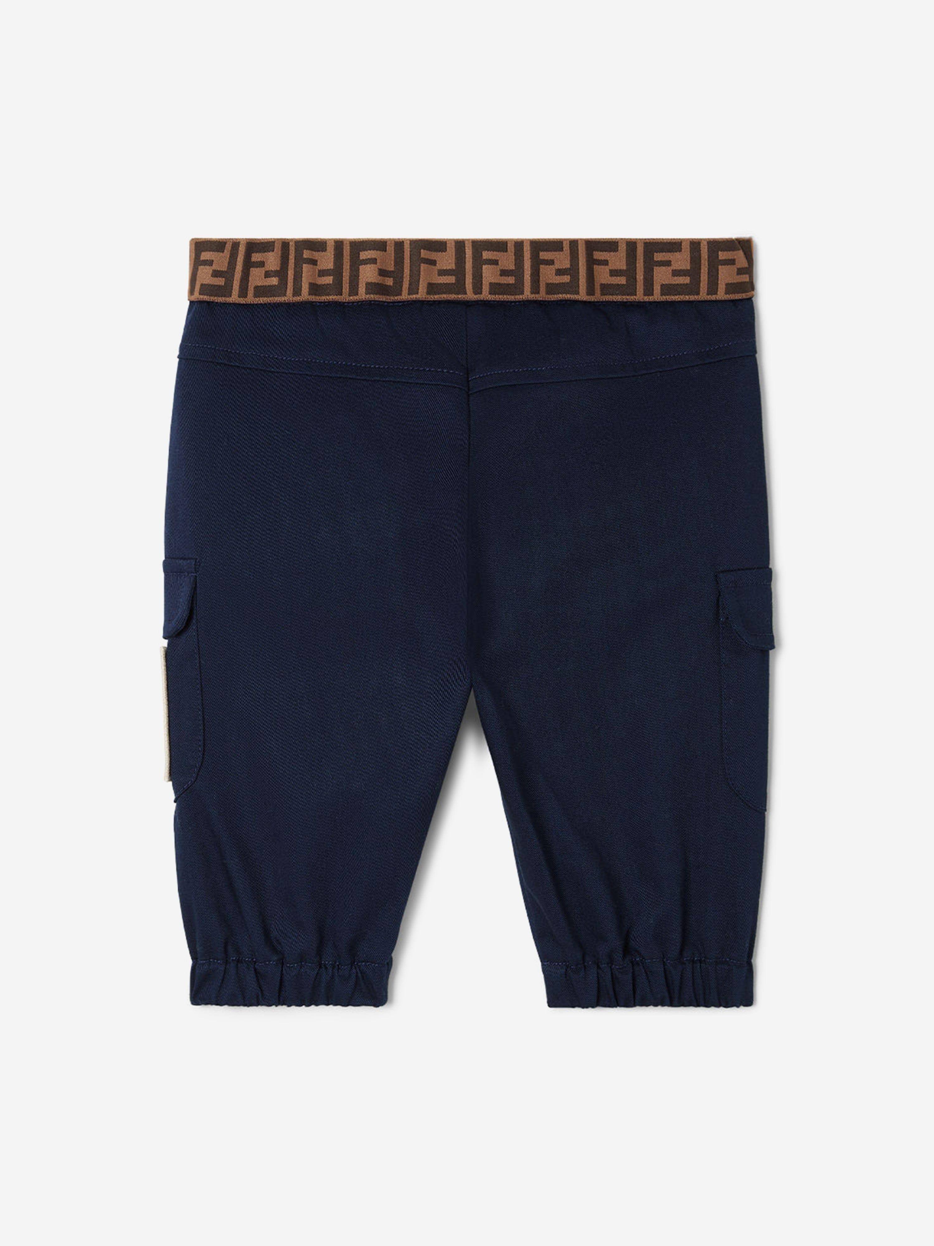 Fendi Baby Gabardine Trousers in Navy