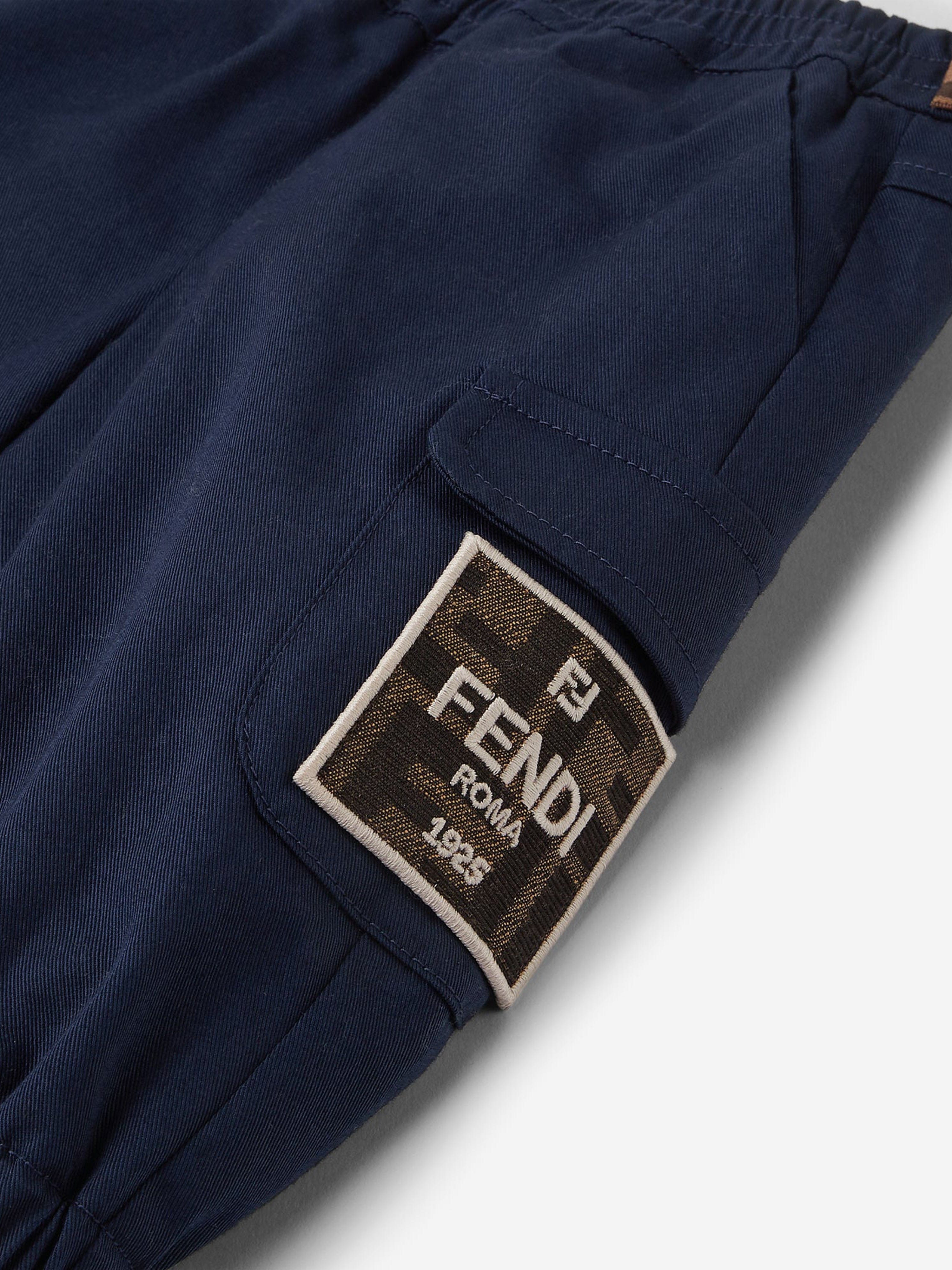 Fendi Baby Gabardine Trousers in Navy