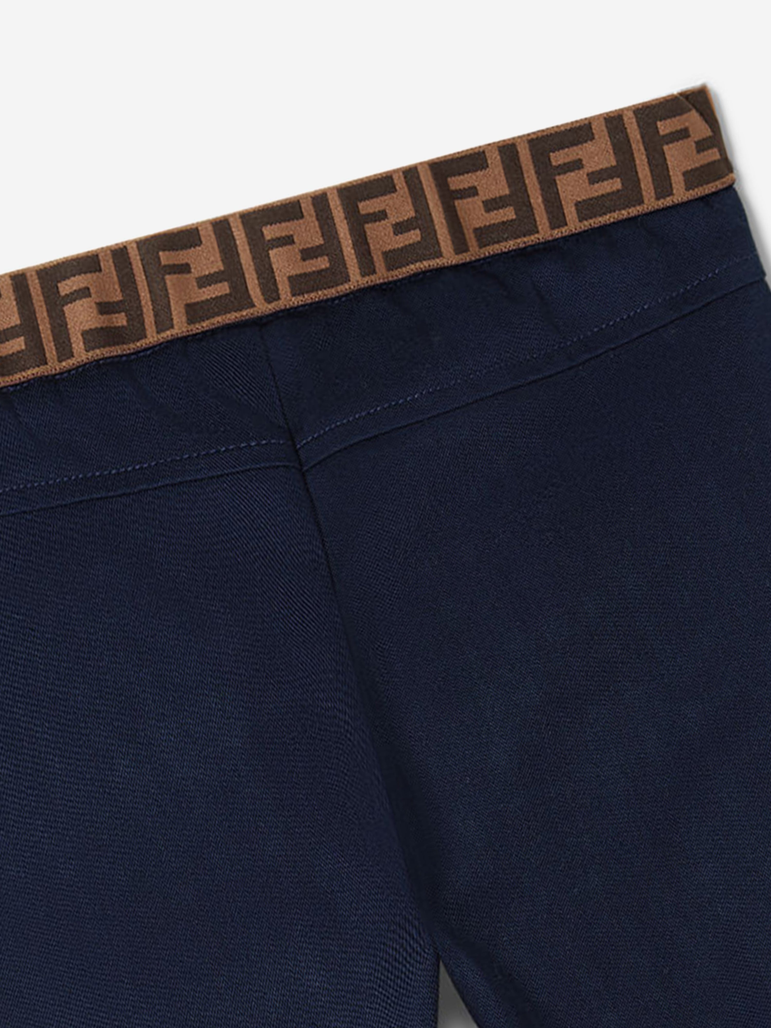 Fendi Baby Gabardine Trousers in Navy