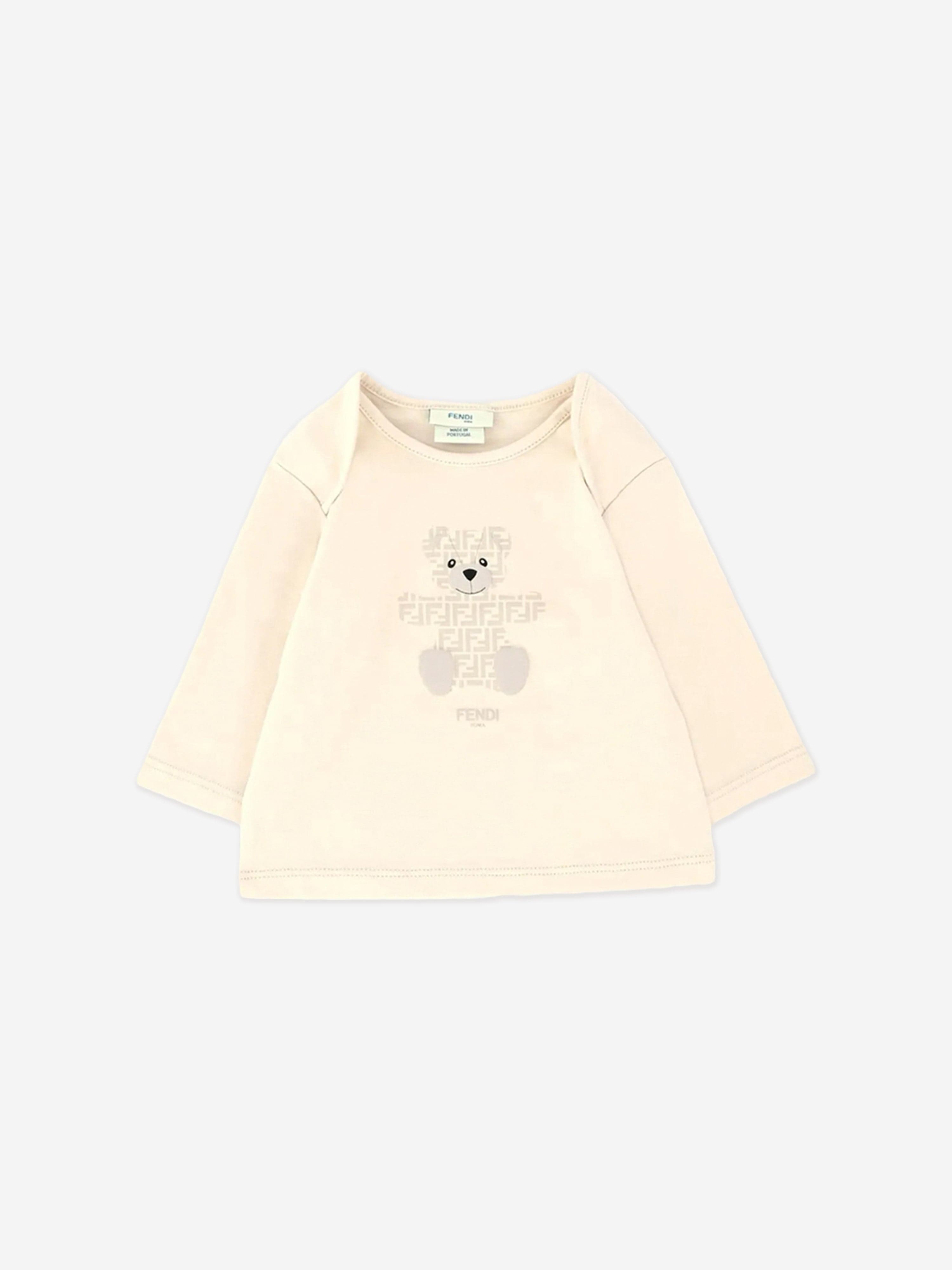 Fendi Baby Bear Top and Pants Set in Beige