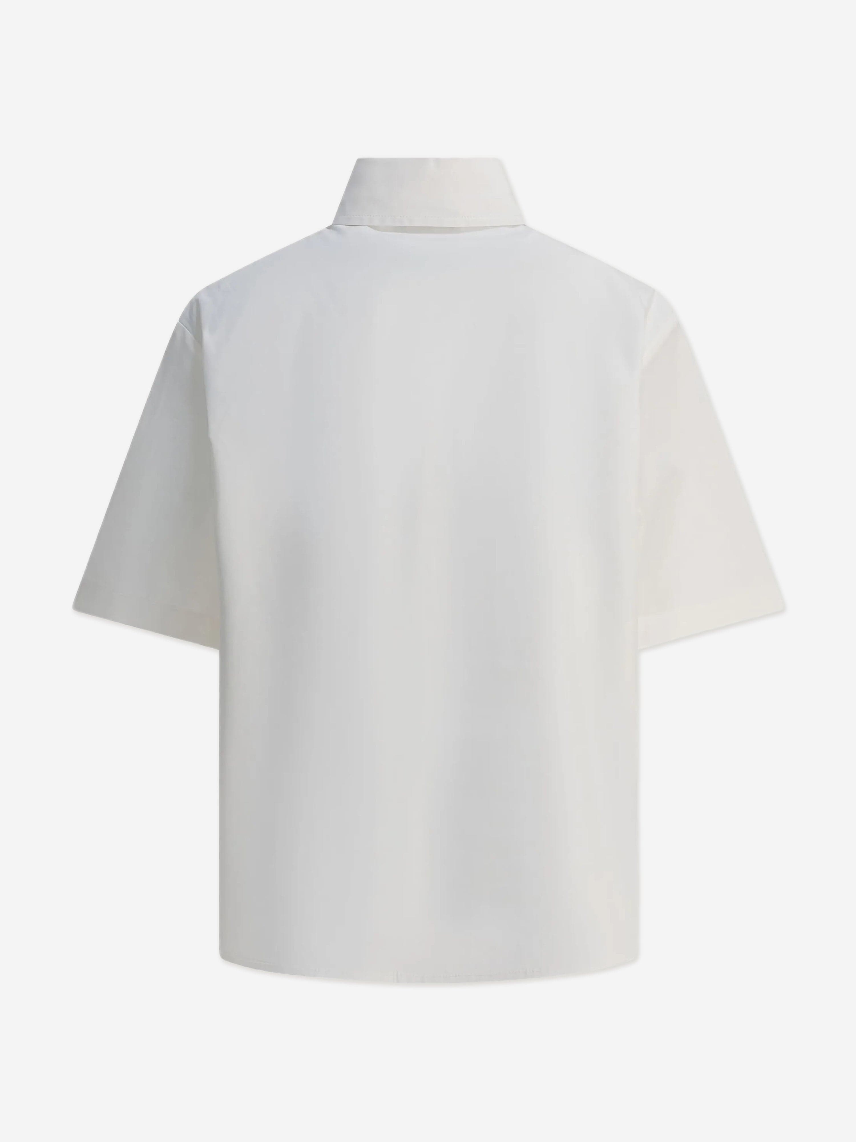 Fendi Girls Cotton Ruffle Blouse in White