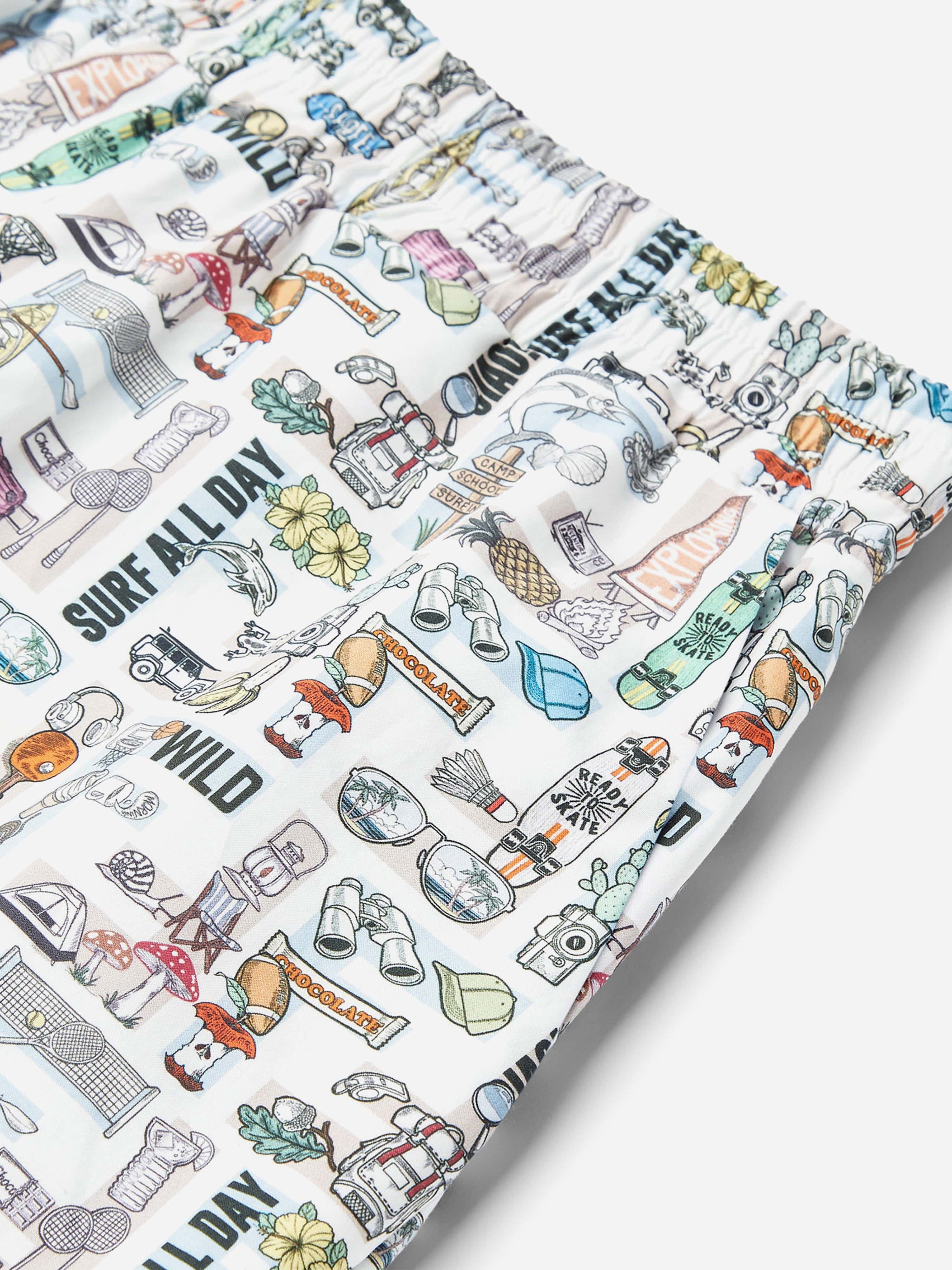 Fendi Boys FF Logo Bermuda Shorts in White