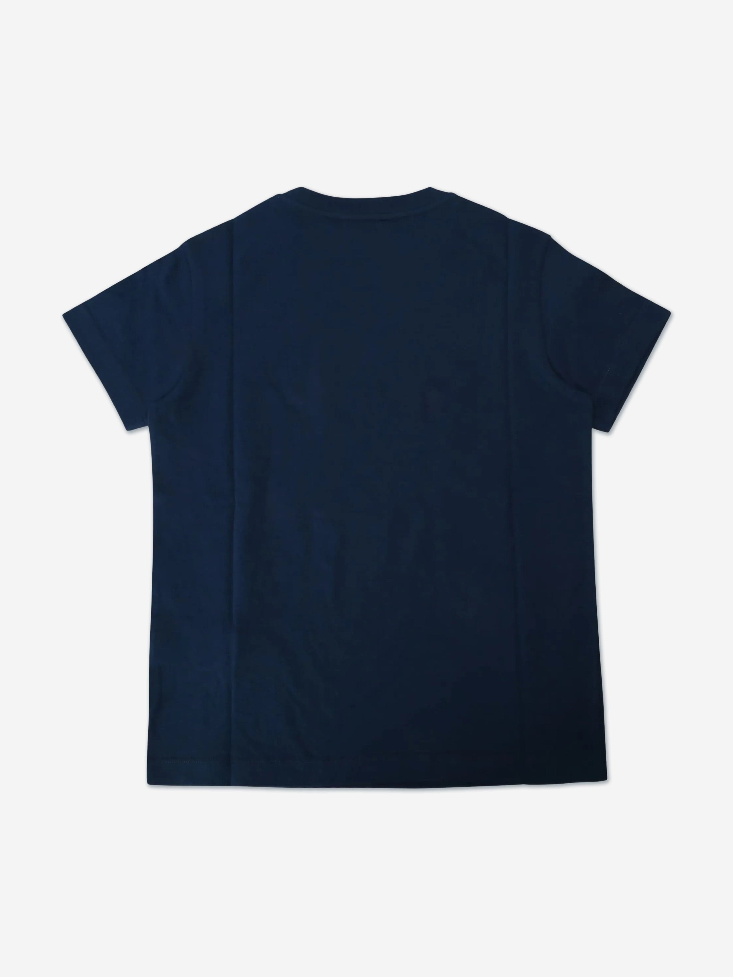 Fendi Boys Logo T-Shirt in Navy