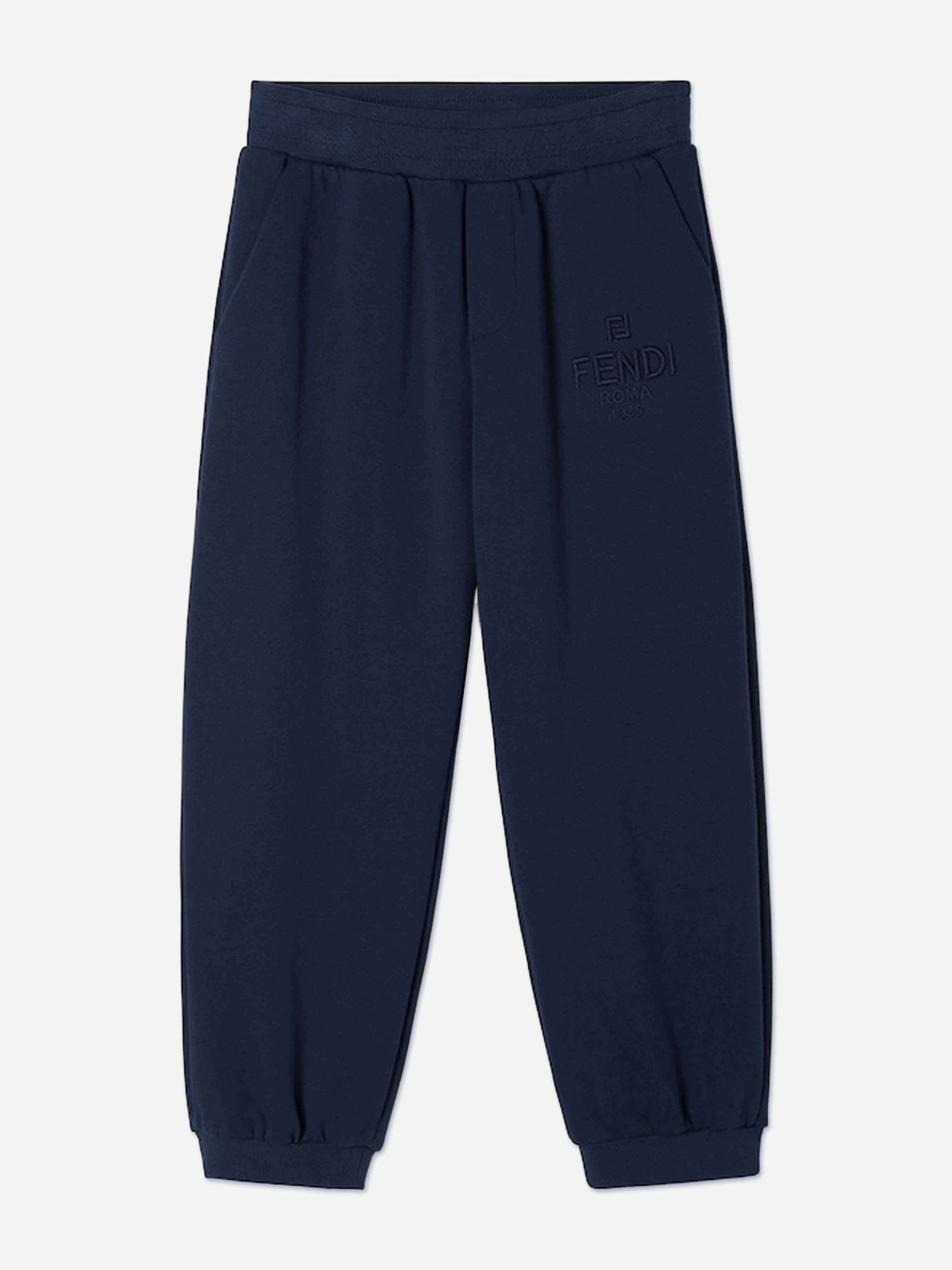 Fendi Kids Logo Joggers in Navy