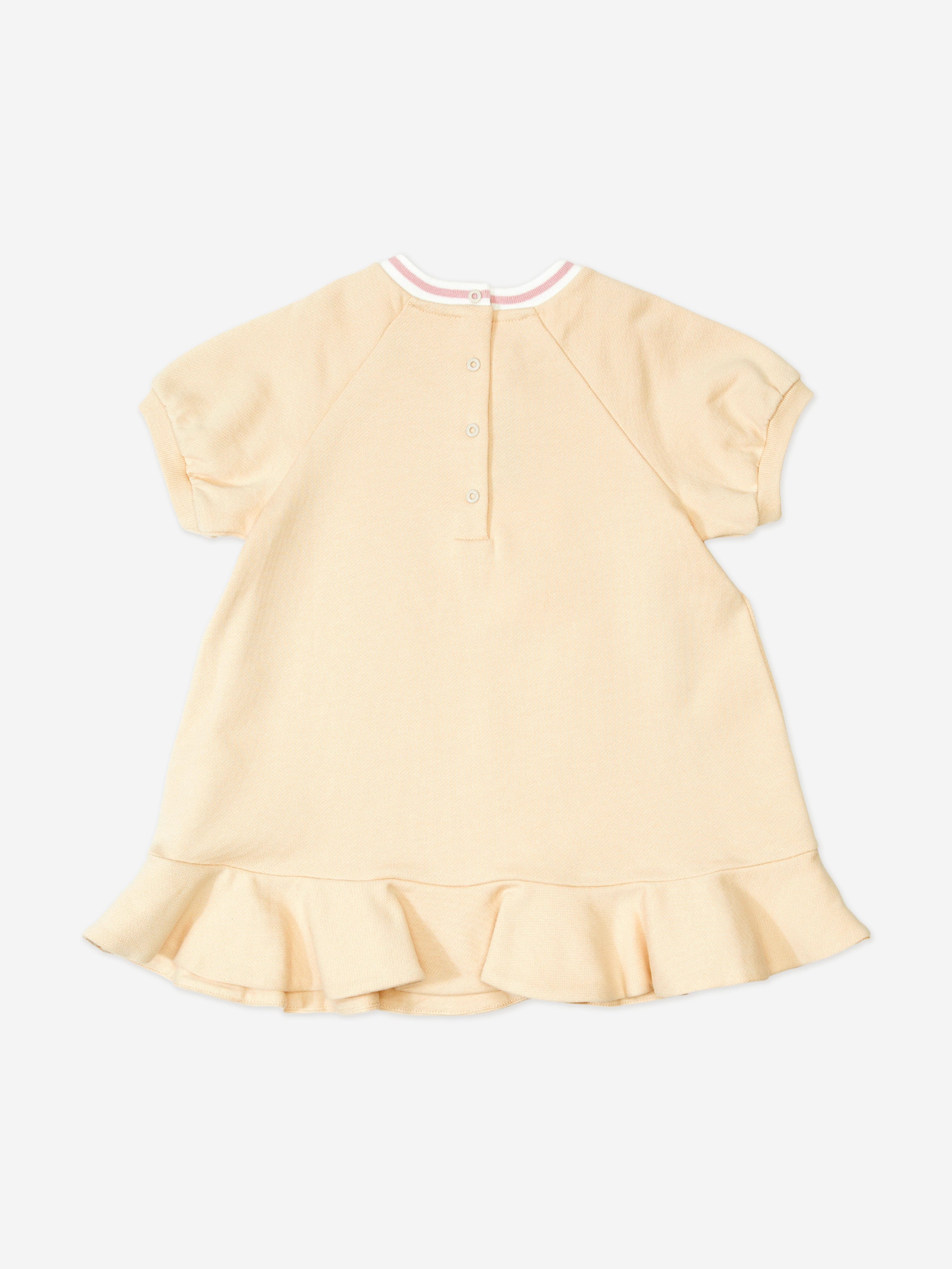 Fendi Baby Girls Slogan Sweater Dress in Pink