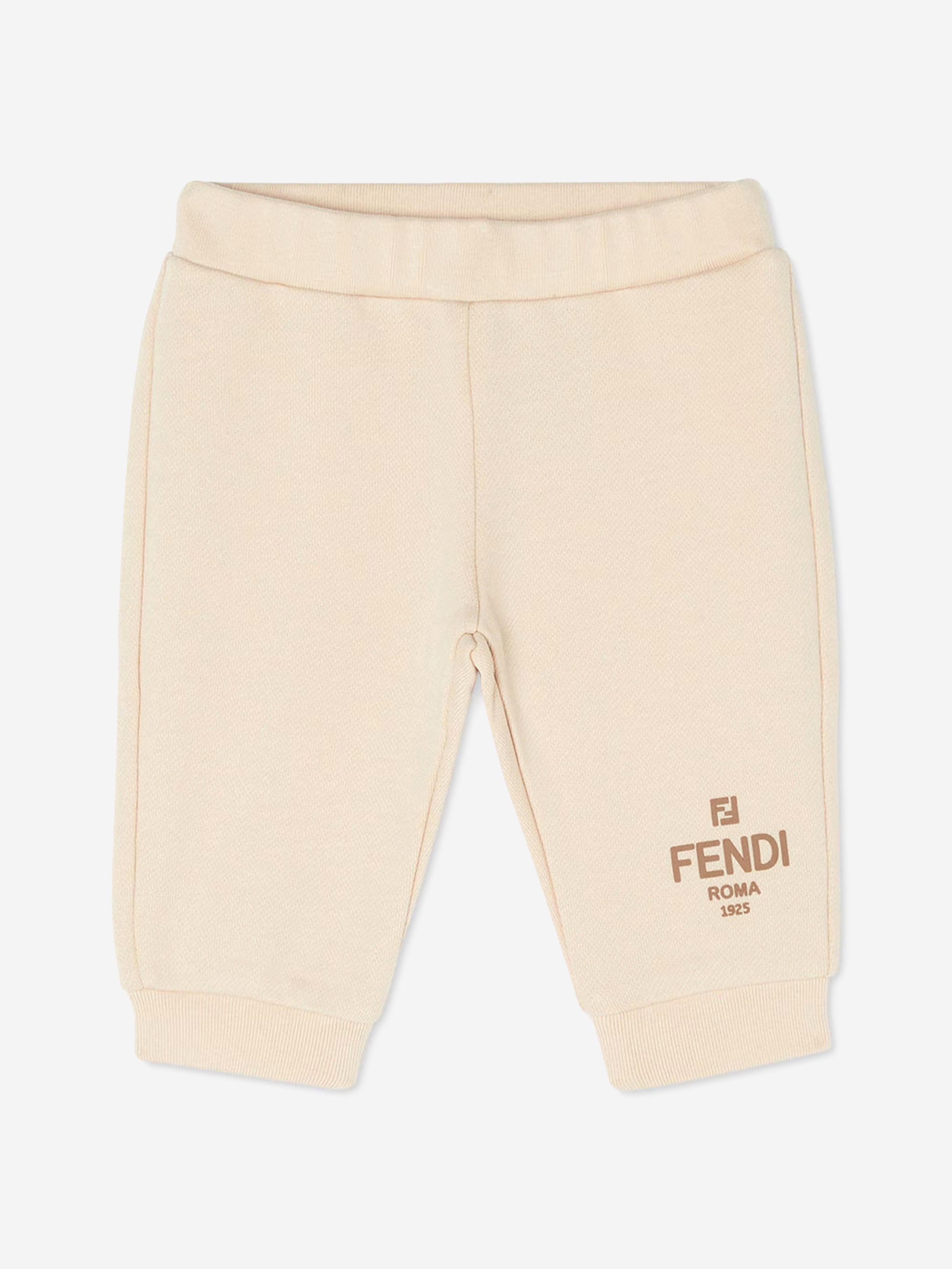 Fendi Baby Logo Joggers in Beige