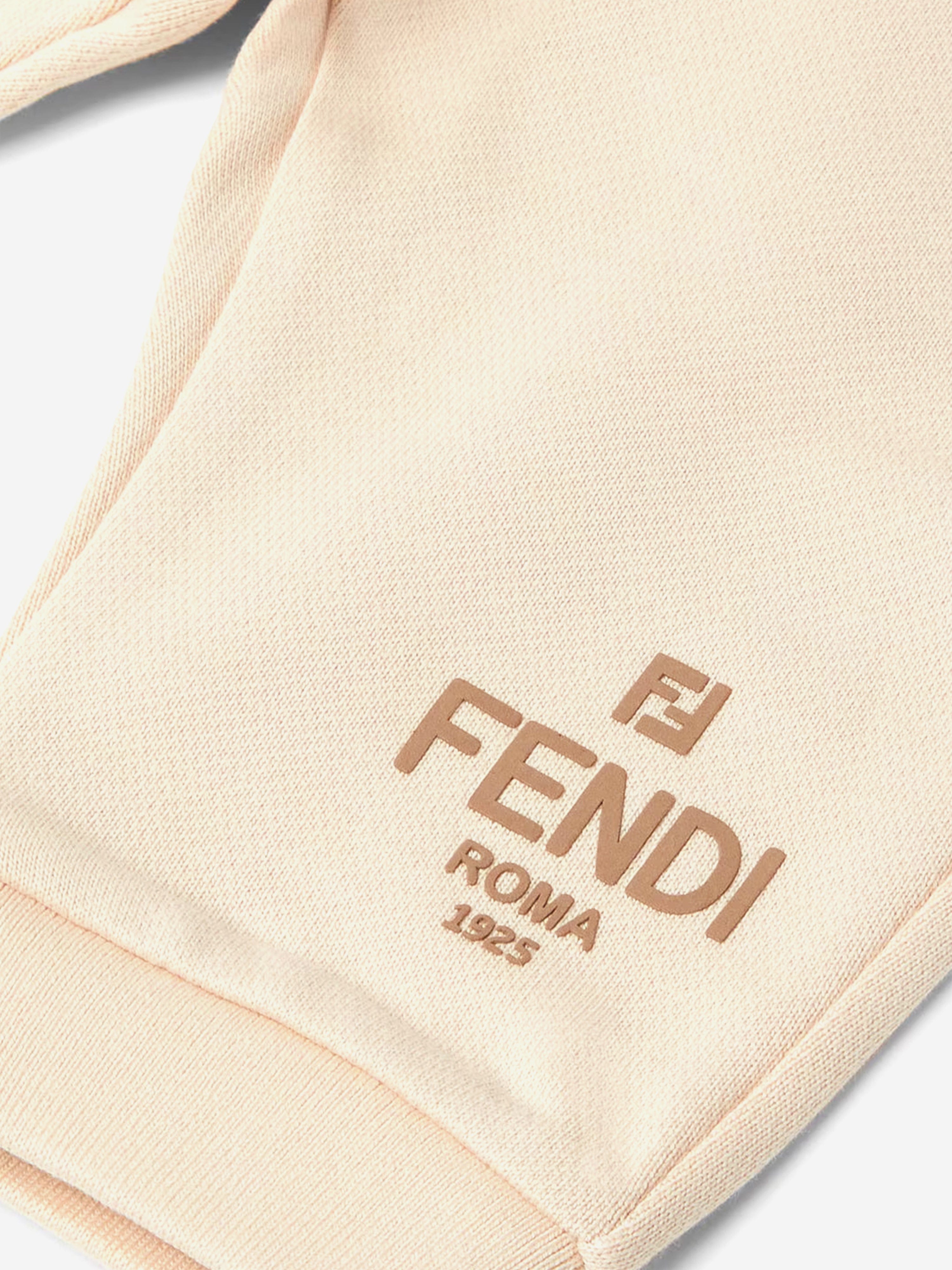 Fendi Baby Logo Joggers in Beige