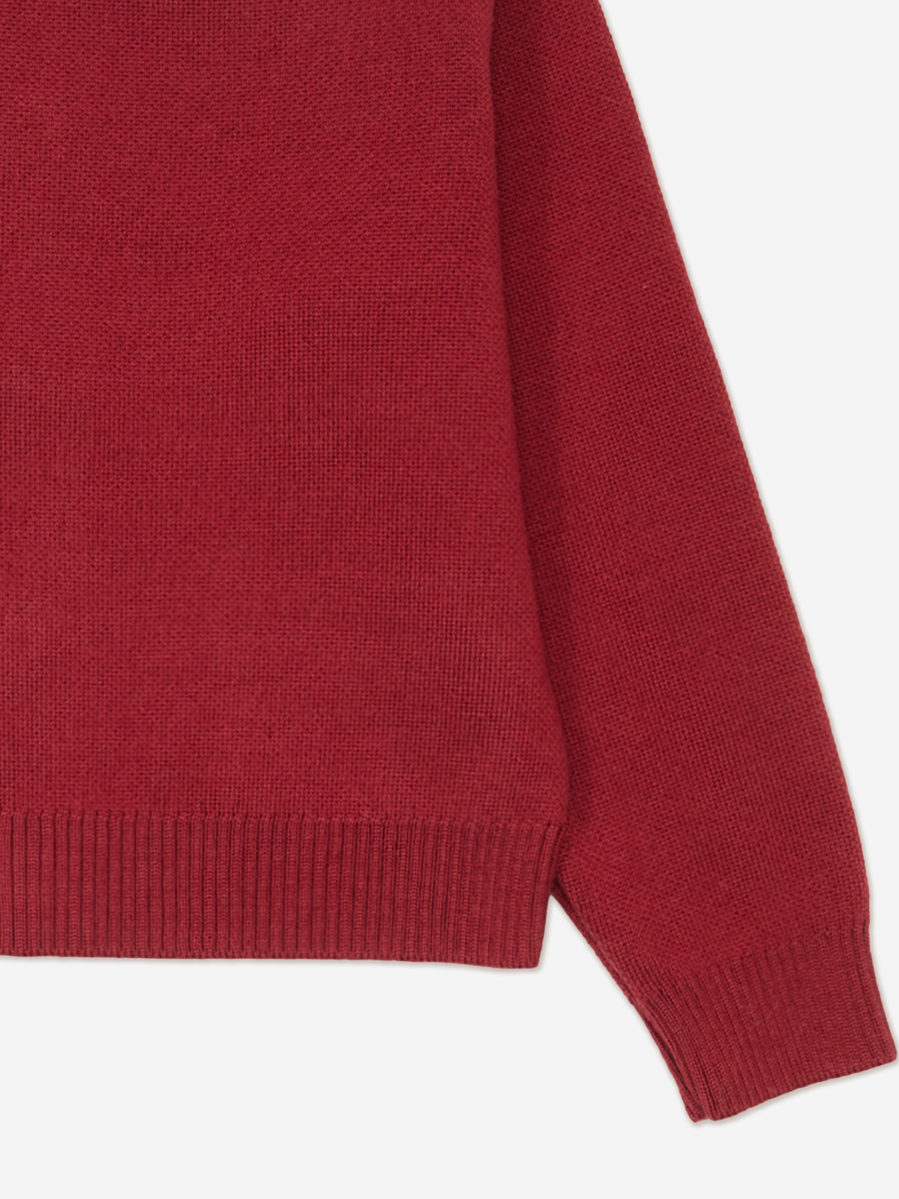 Fendi Girls Wool Knit Logo Cardigan in Red
