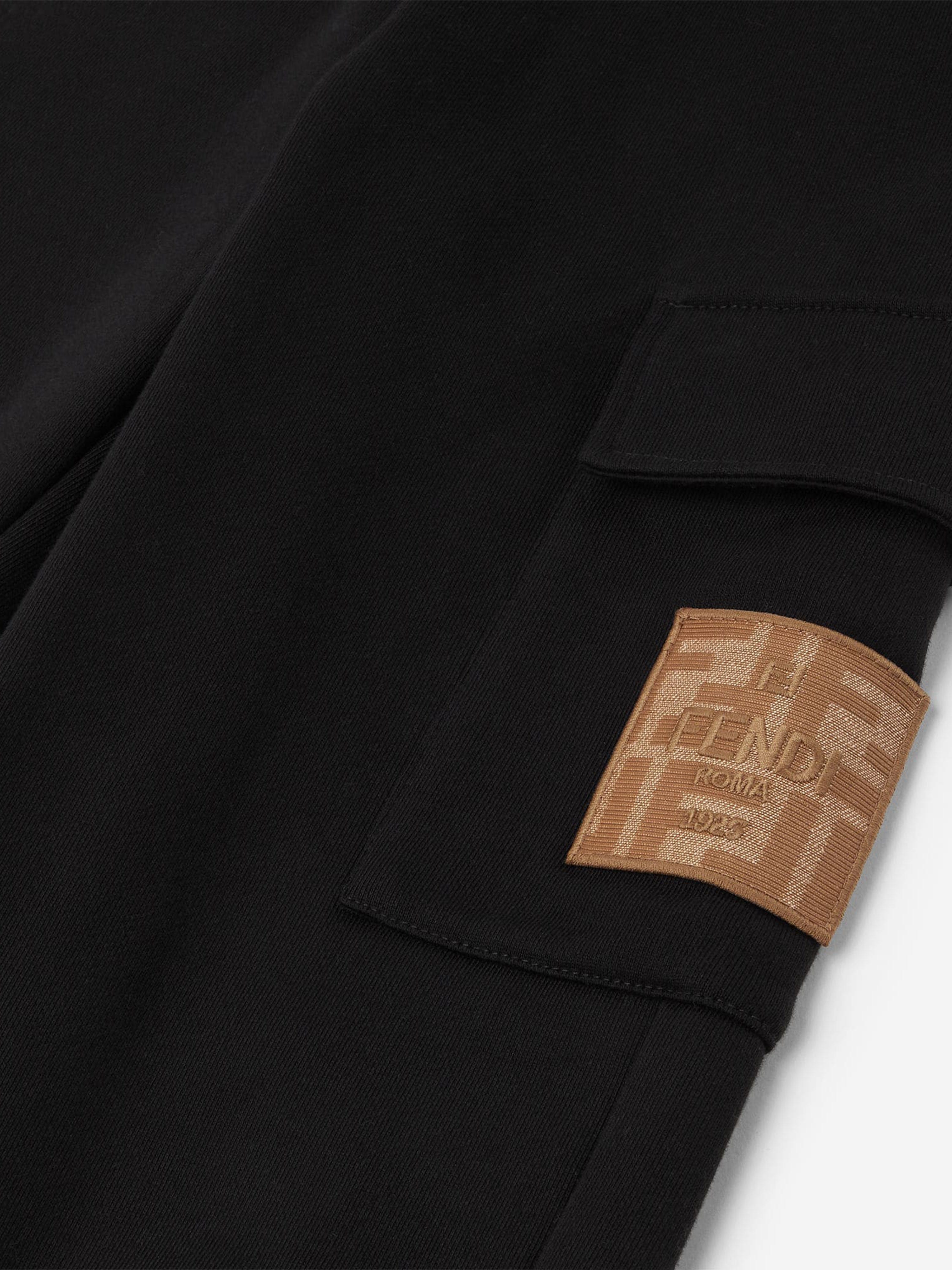 Fendi Kids Cargo Joggers in Black