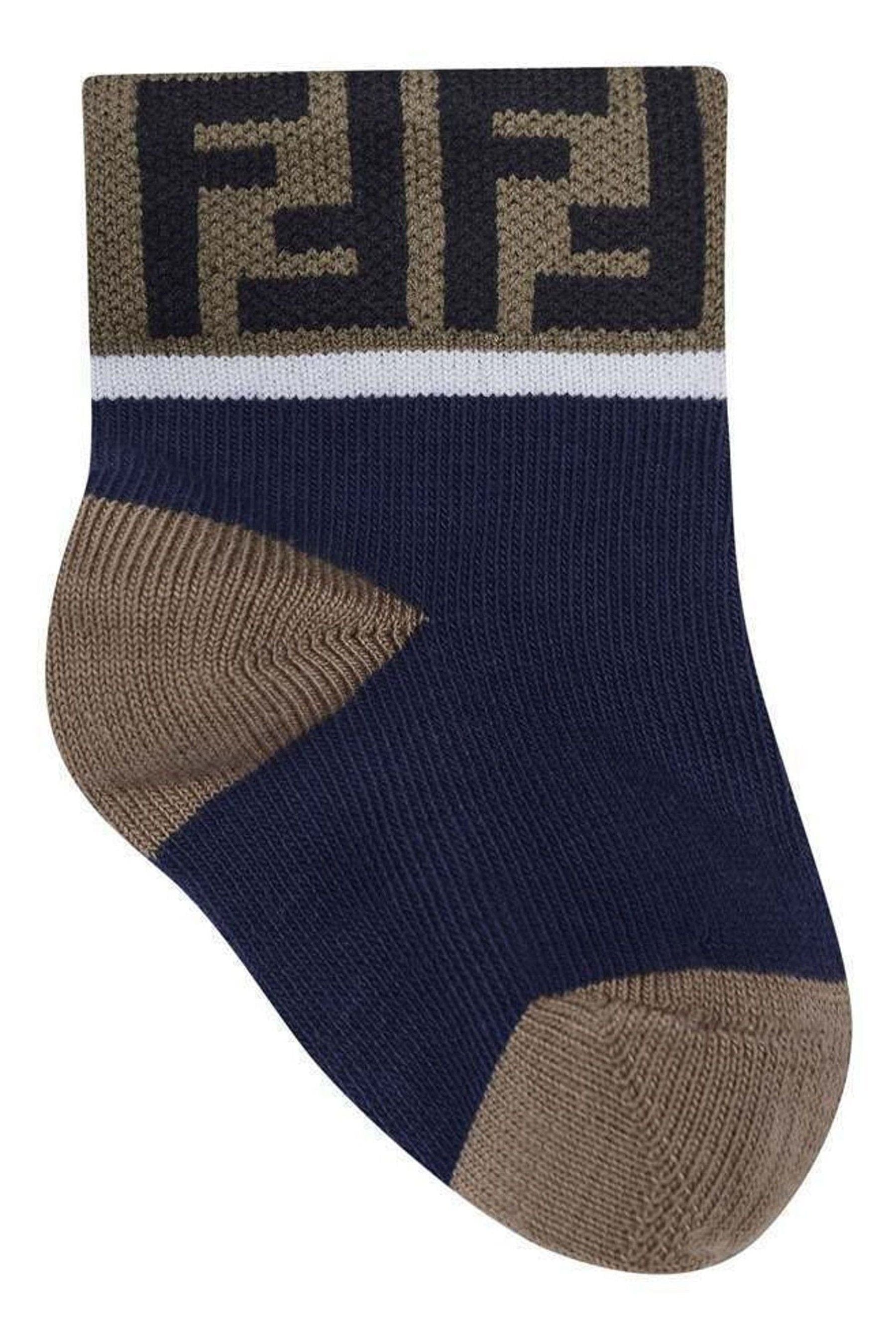 Fendi Baby Multipack FF Logo Socks in Multicolour